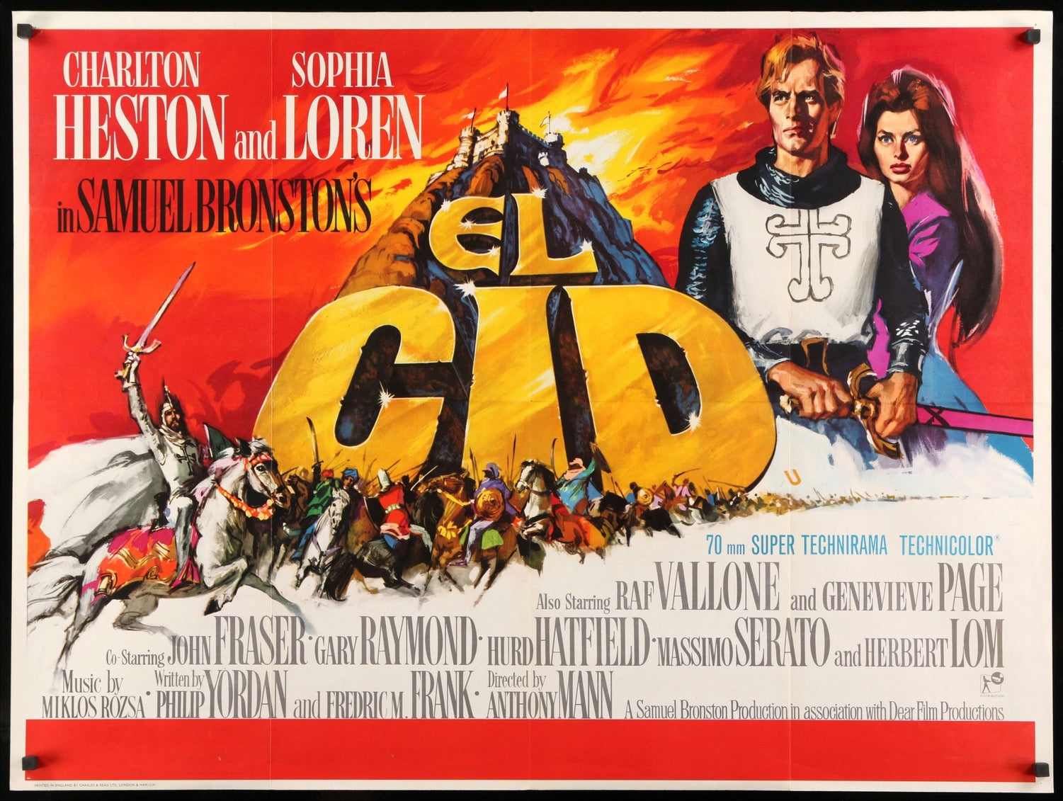 El Cid (1961) original movie poster for sale at Originalfilmart