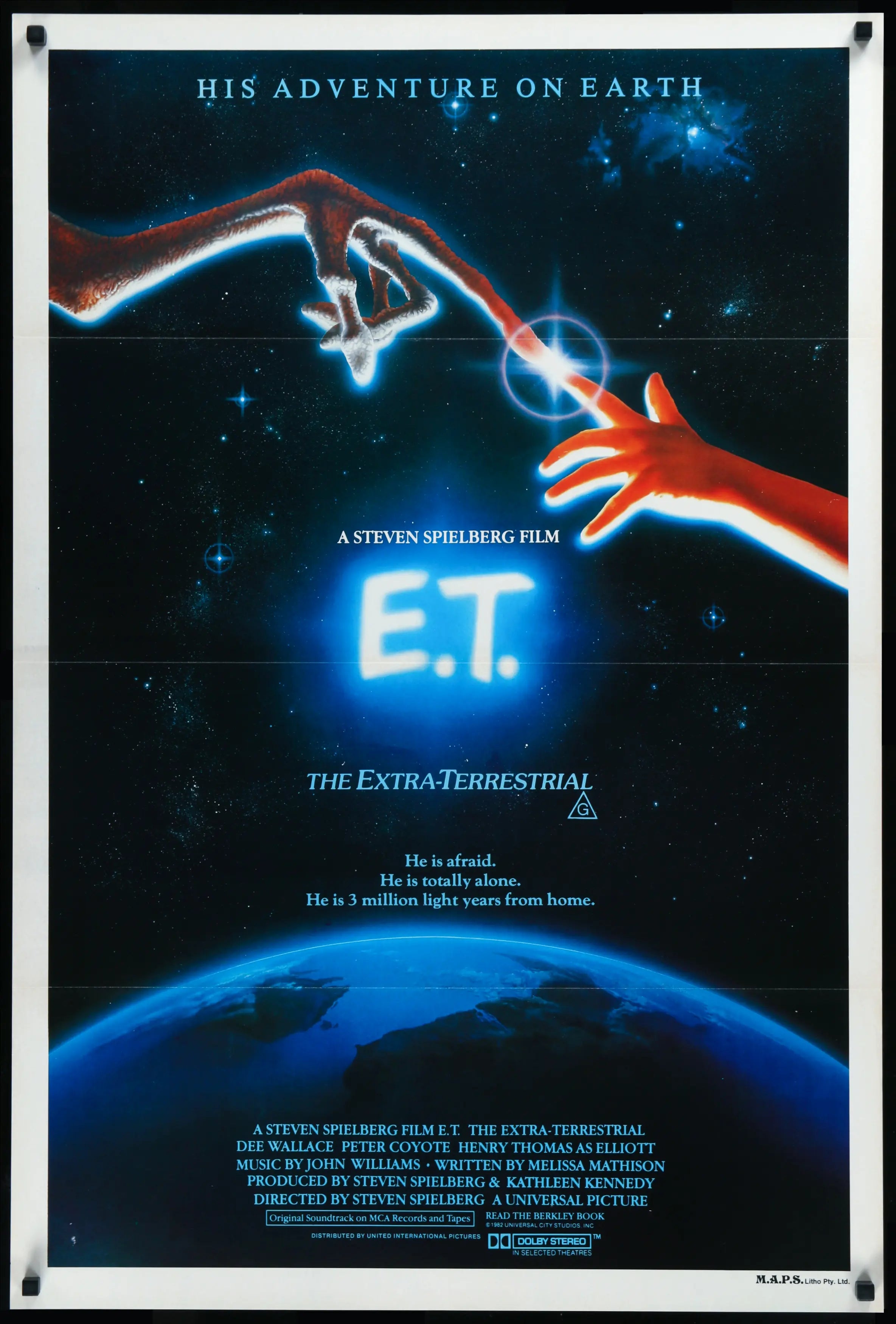 E.T. The Extra Terrestrial (1982) original movie poster for sale at Originalfilmart
