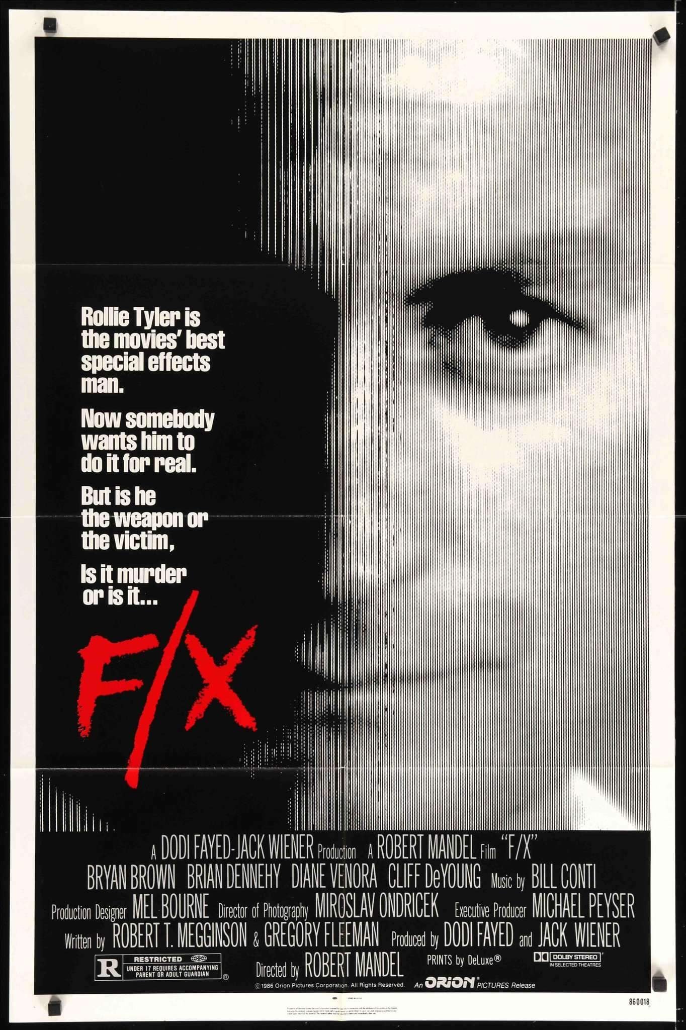 F/X (1986) original movie poster for sale at Originalfilmart