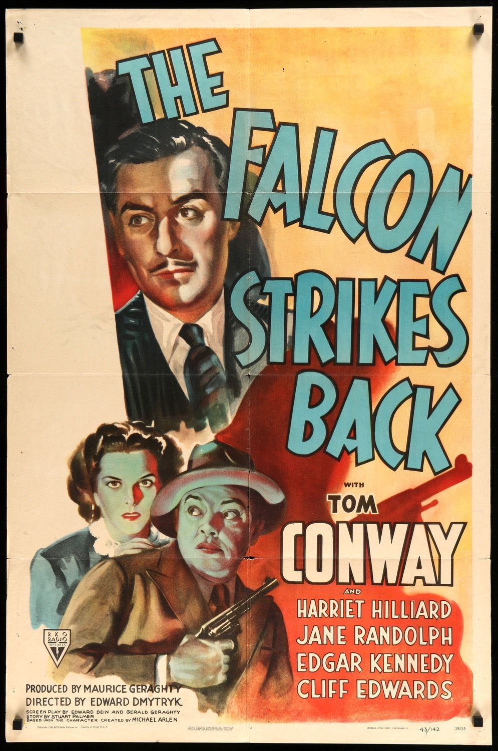 Falcon Strikes Back (1943) original movie poster for sale at Originalfilmart