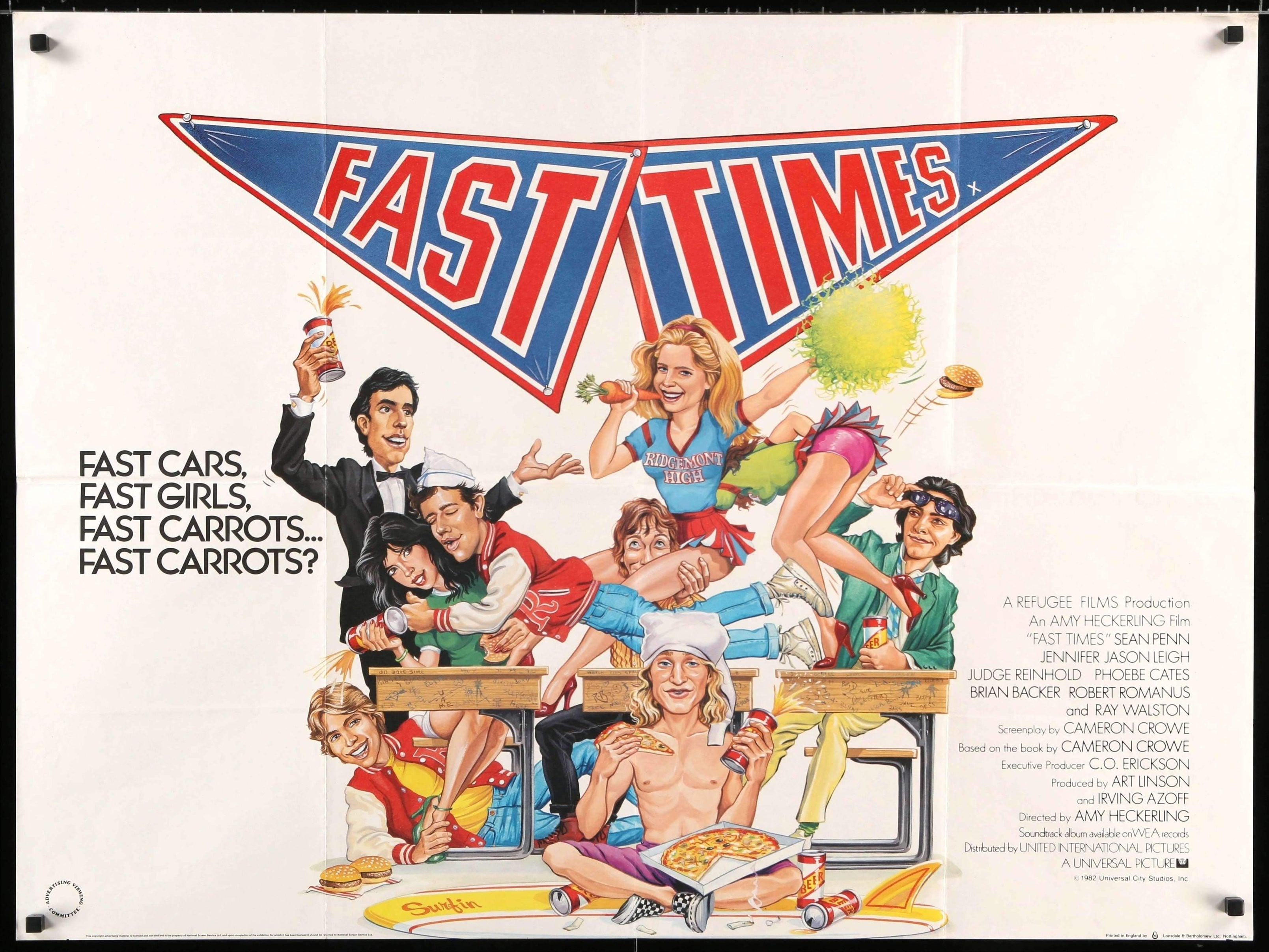 Fast Times at Ridgemont High (1982) original movie poster for sale at Originalfilmart