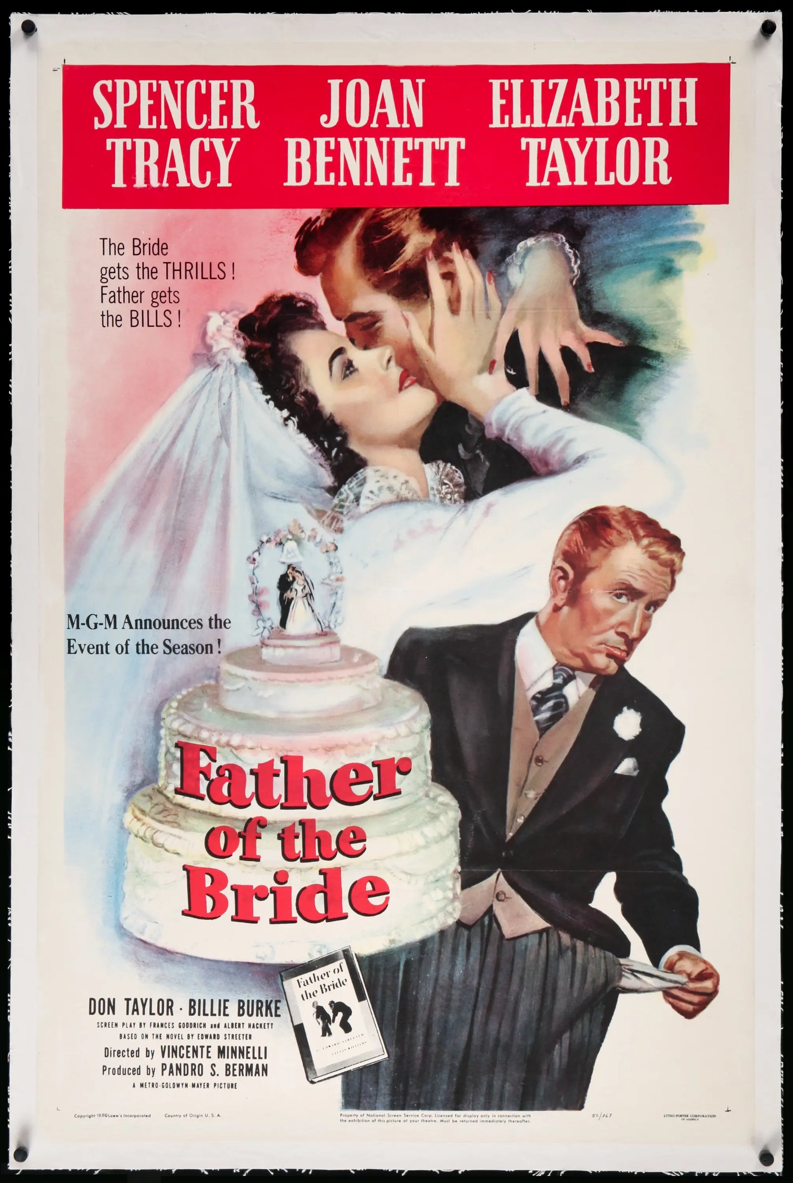 Father of the Bride (1950) original movie poster for sale at Originalfilmart