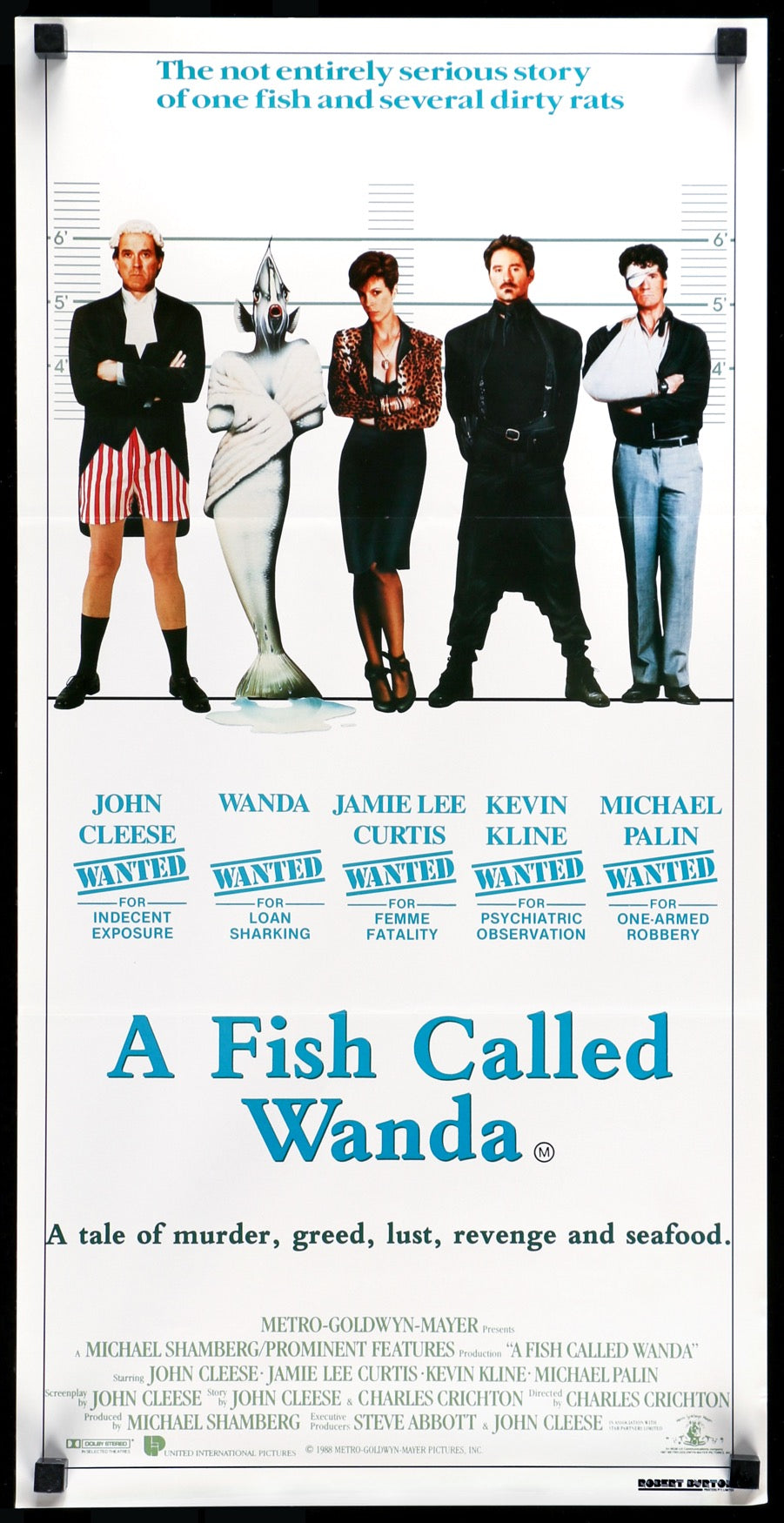 Fish Called Wanda (1988) original movie poster for sale at Originalfilmart