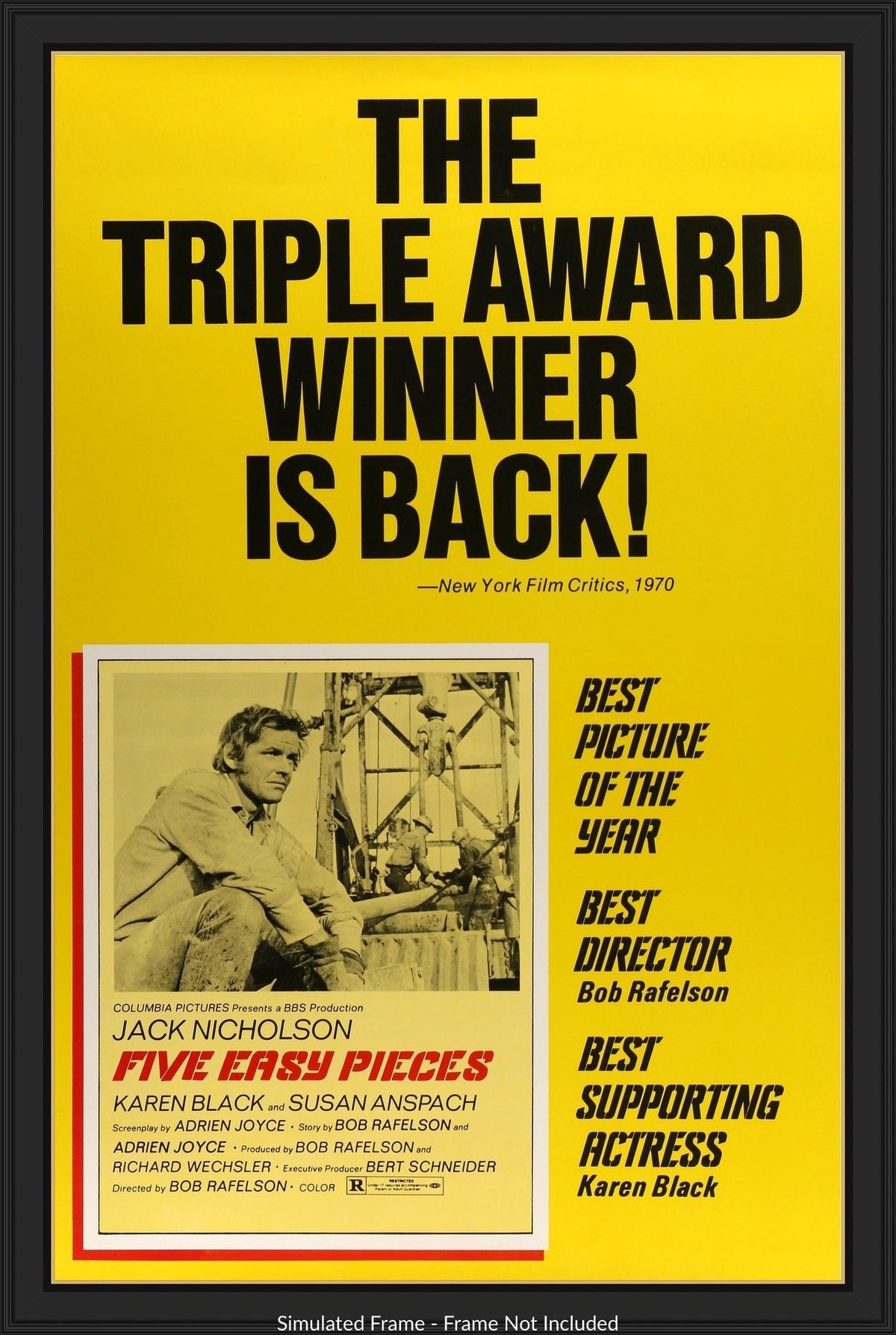 Five Easy Pieces (1970) original movie poster for sale at Originalfilmart