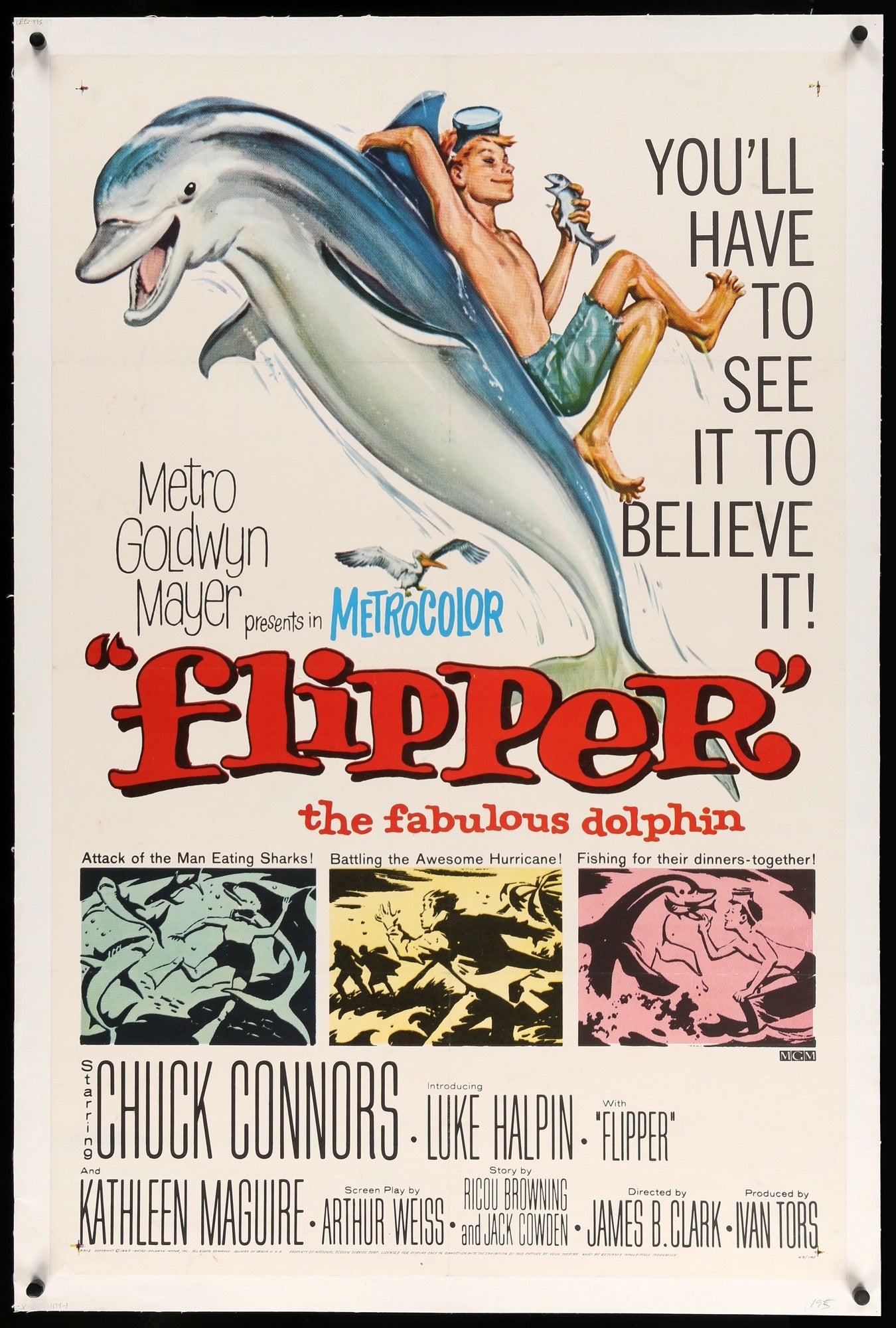 Flipper (1963) original movie poster for sale at Originalfilmart