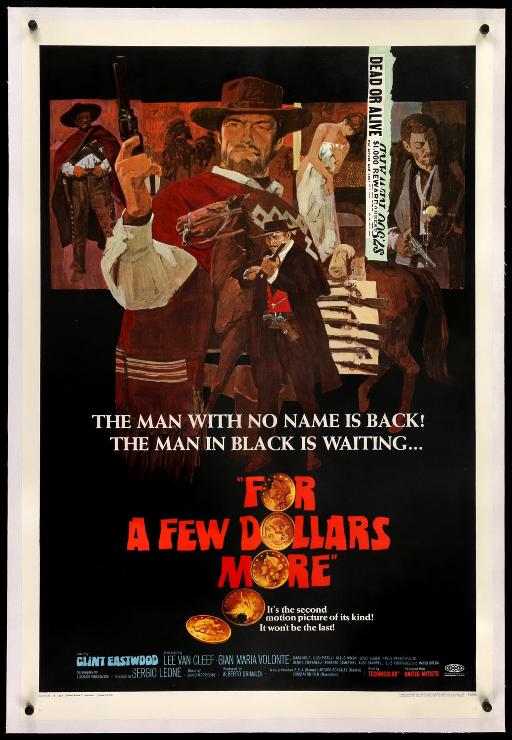 For a Few Dollars More (1965) original movie poster for sale at Originalfilmart