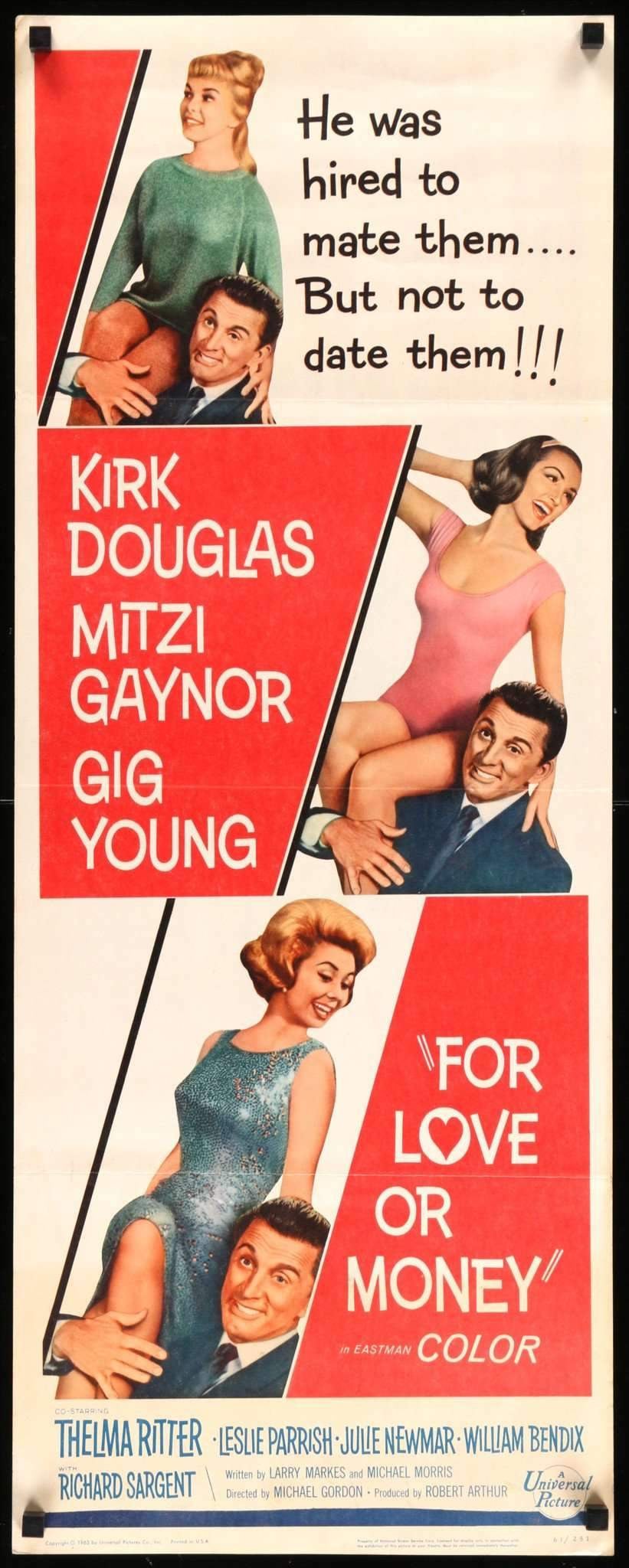 For Love or Money (1963) original movie poster for sale at Originalfilmart
