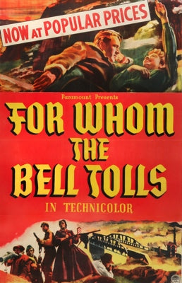 For Whom the Bell Tolls (1943) original movie poster for sale at Originalfilmart