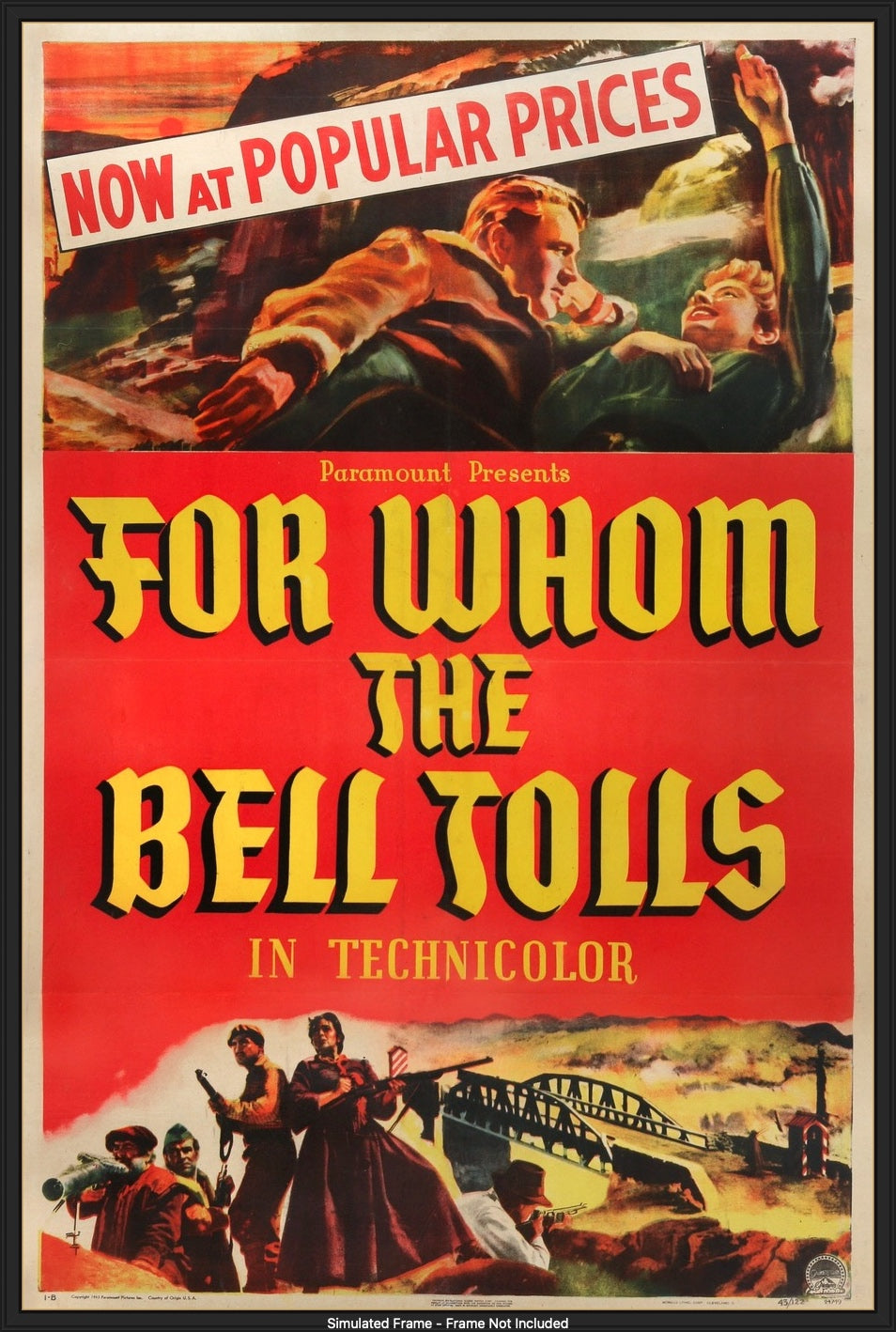 For Whom the Bell Tolls (1943) original movie poster for sale at Originalfilmart