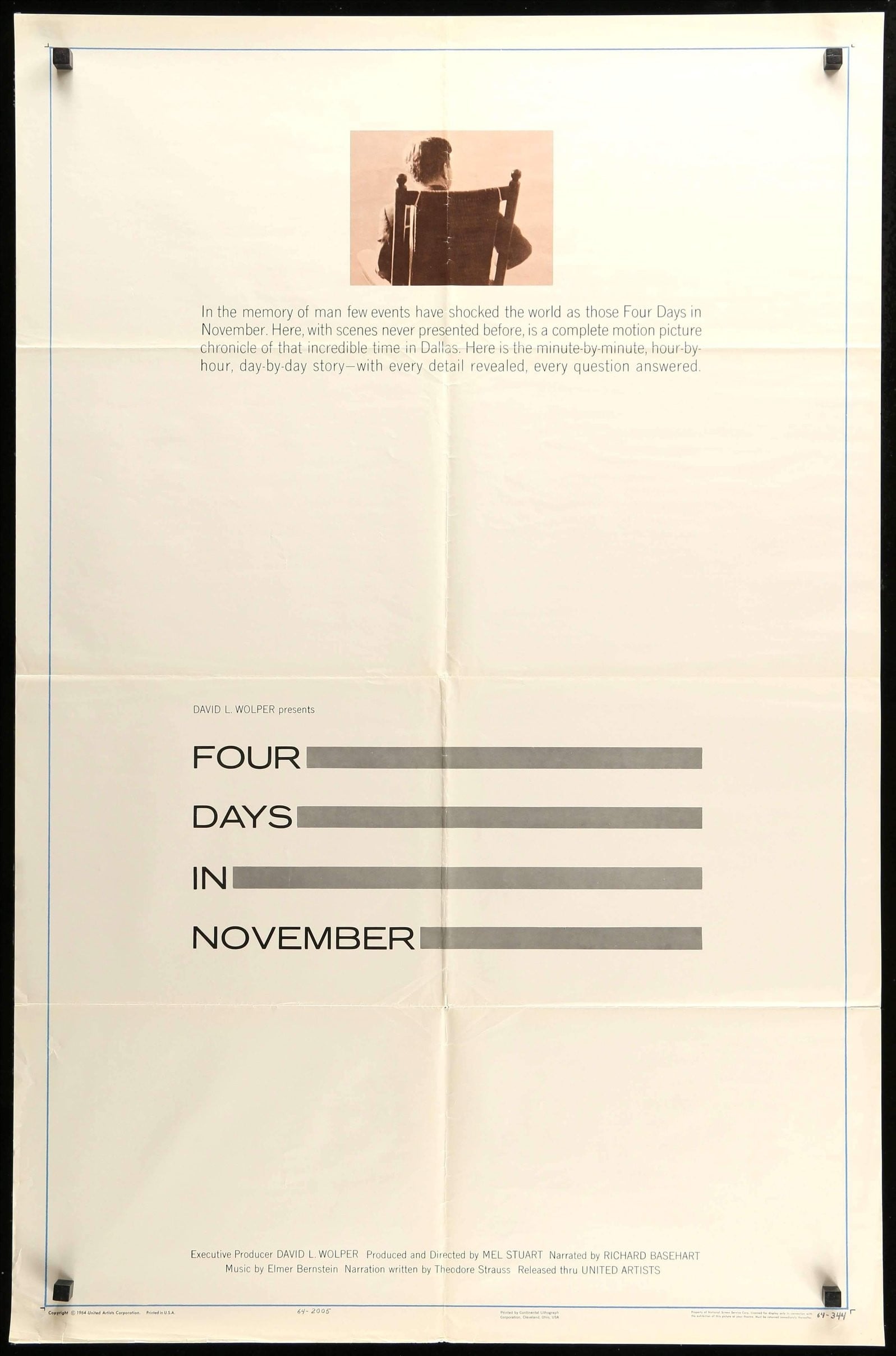 Four Days in November (1964) original movie poster for sale at Originalfilmart