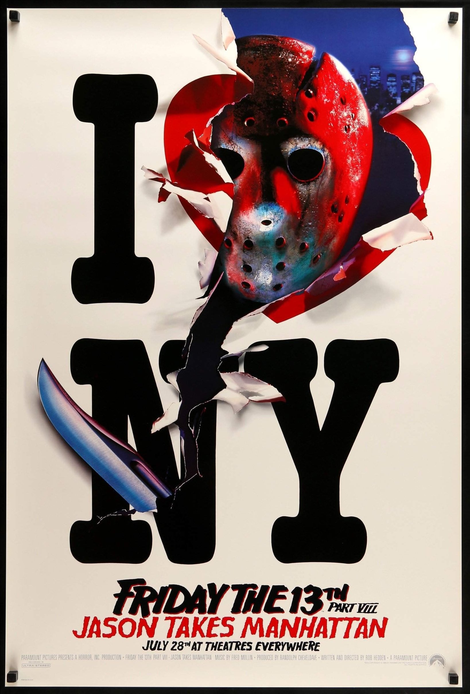 Friday the 13th Part VIII: Jason Takes Manhattan (1989) original movie poster for sale at Originalfilmart