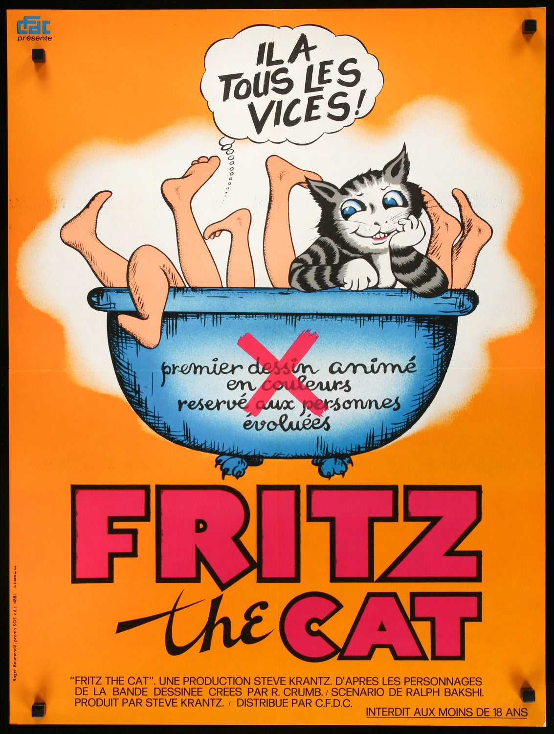 Fritz the Cat (1972) original movie poster for sale at Originalfilmart