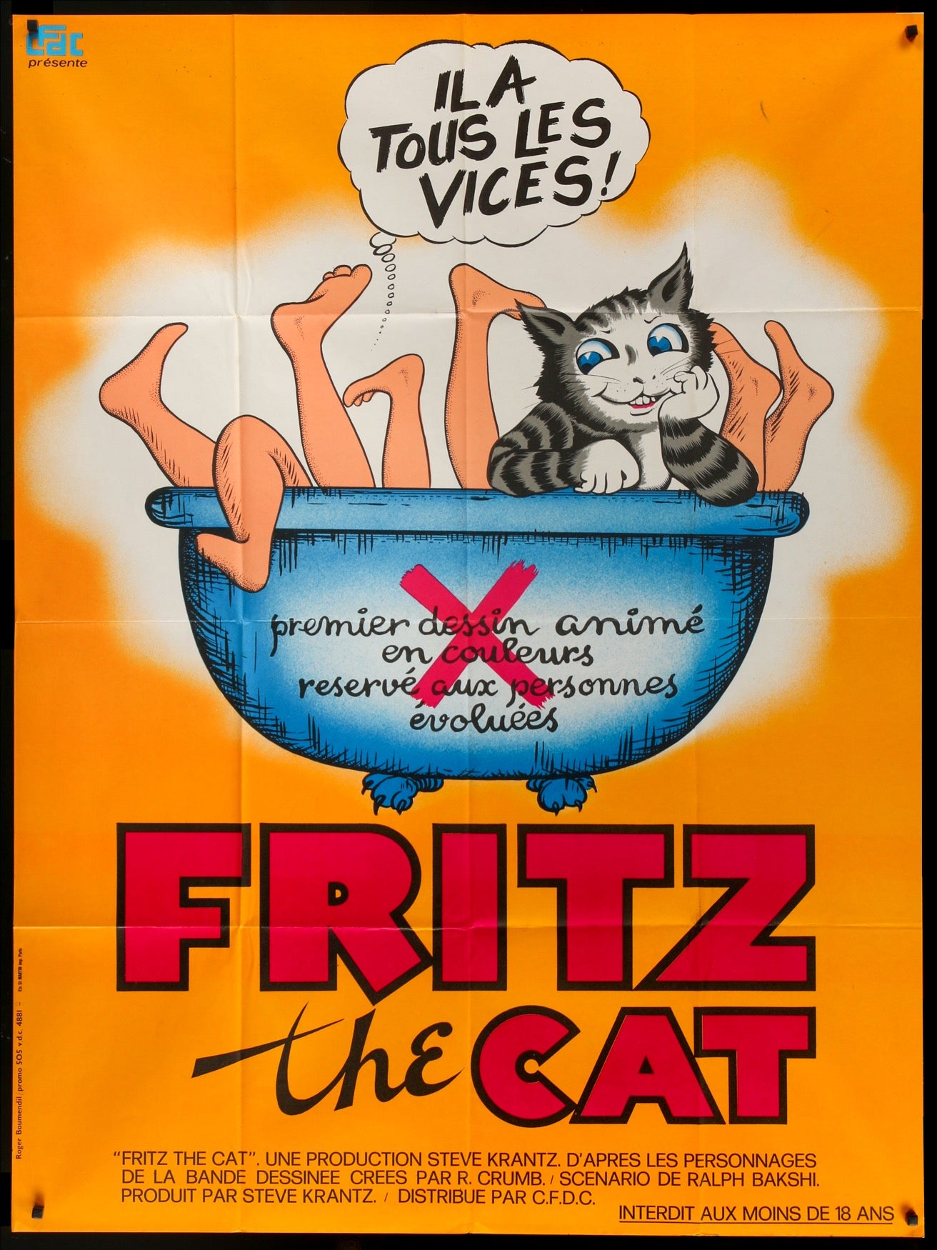 Fritz the Cat (1972) original movie poster for sale at Originalfilmart
