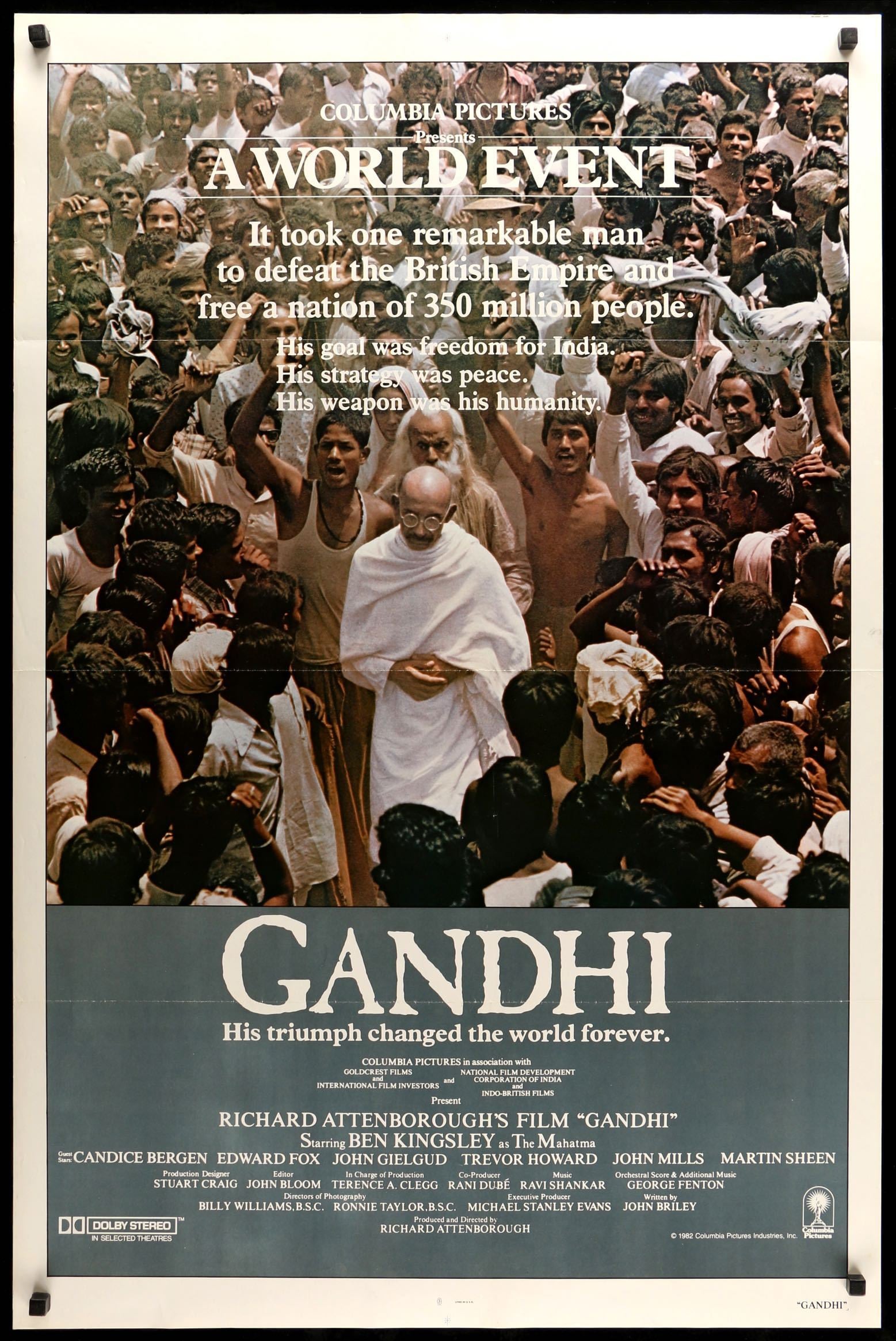 Gandhi (1982) original movie poster for sale at Originalfilmart
