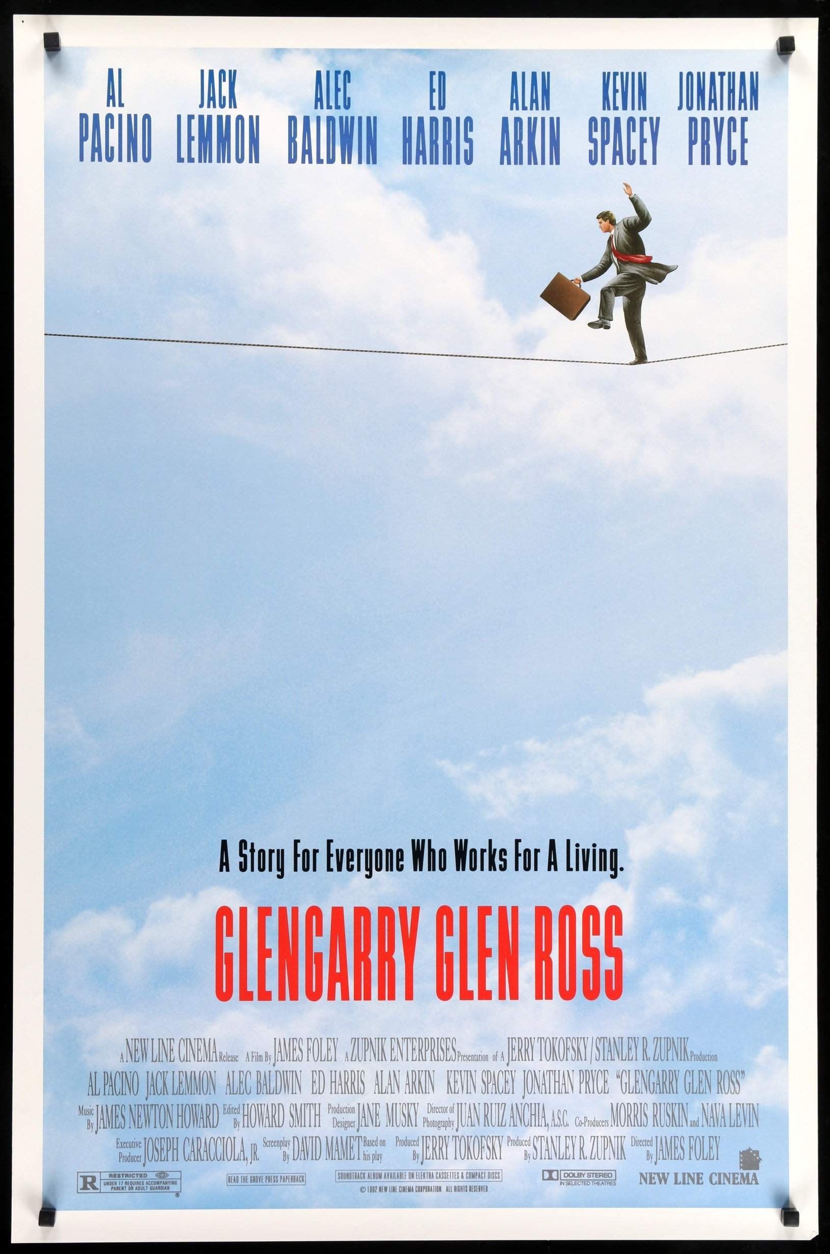 Glengarry Glen Ross (1992) original movie poster for sale at Originalfilmart