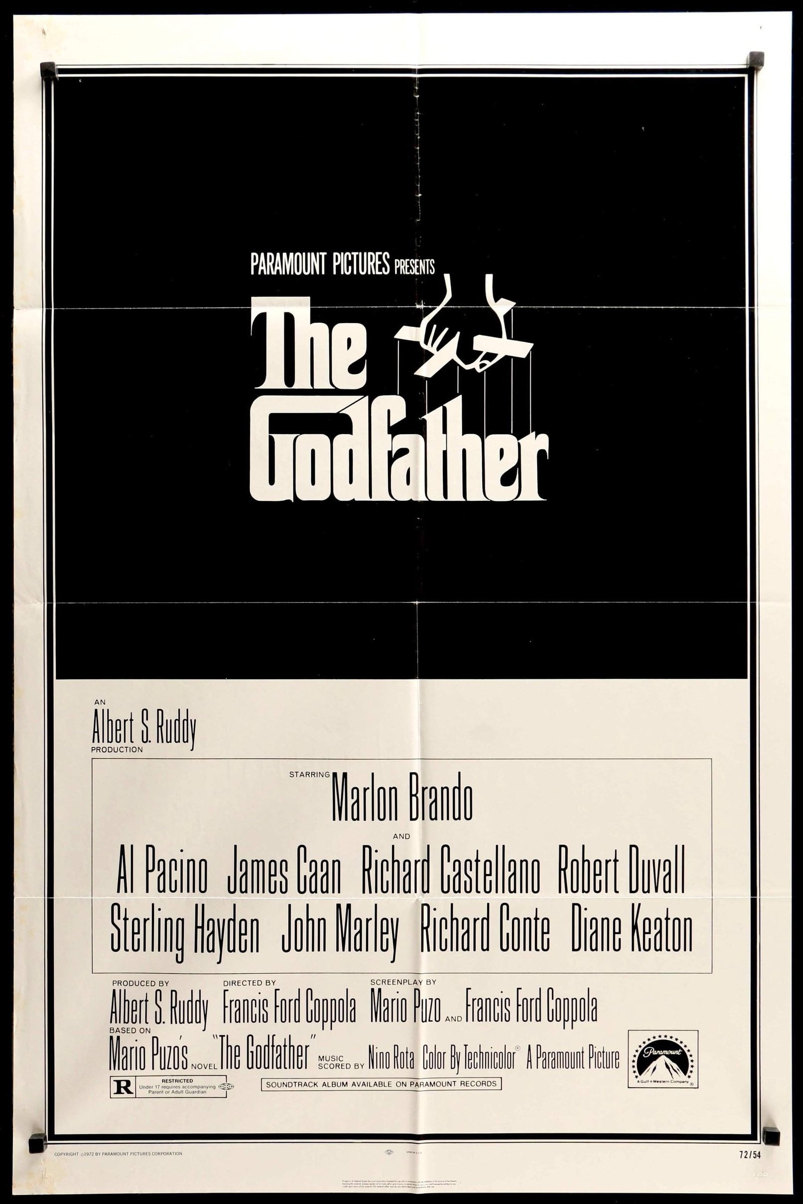 Godfather (1972) original movie poster for sale at Originalfilmart