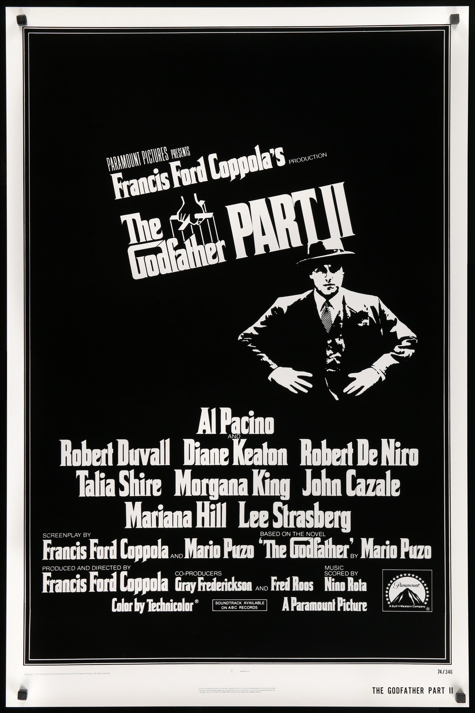 Godfather Part II (1974) original movie poster for sale at Originalfilmart