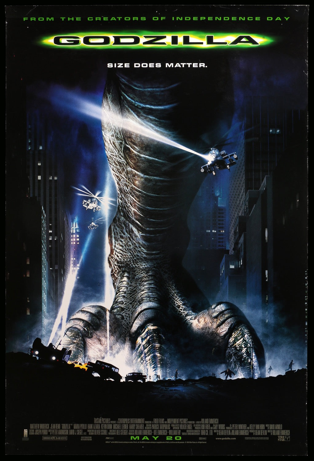 Godzilla (1998) original movie poster for sale at Originalfilmart