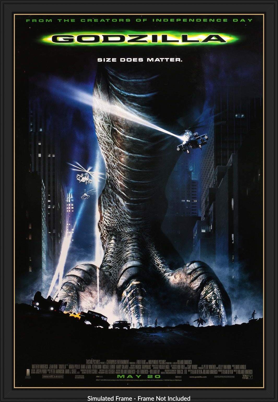 Godzilla (1998) original movie poster for sale at Originalfilmart