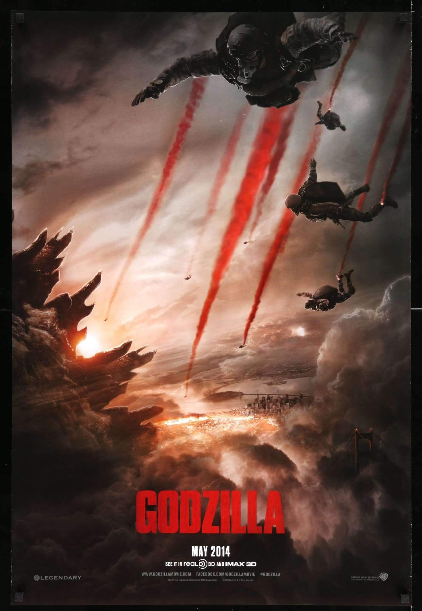 Godzilla (2014) original movie poster for sale at Originalfilmart