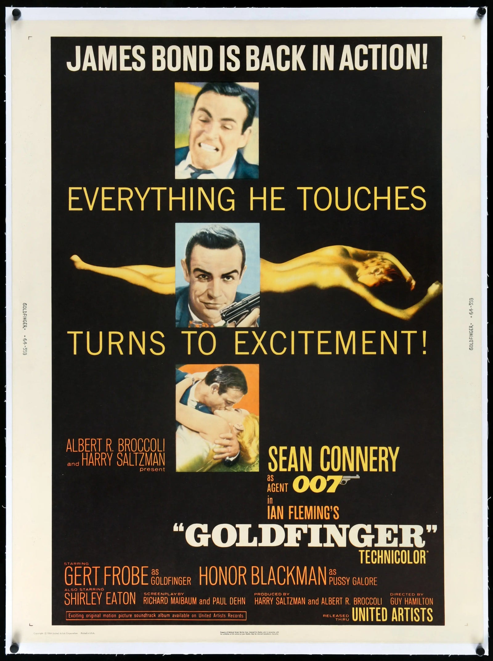 Goldfinger (1964) original movie poster for sale at Originalfilmart