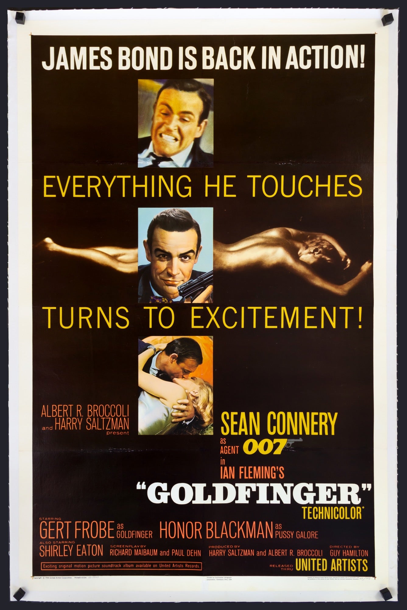 Goldfinger (1964) original movie poster for sale at Originalfilmart