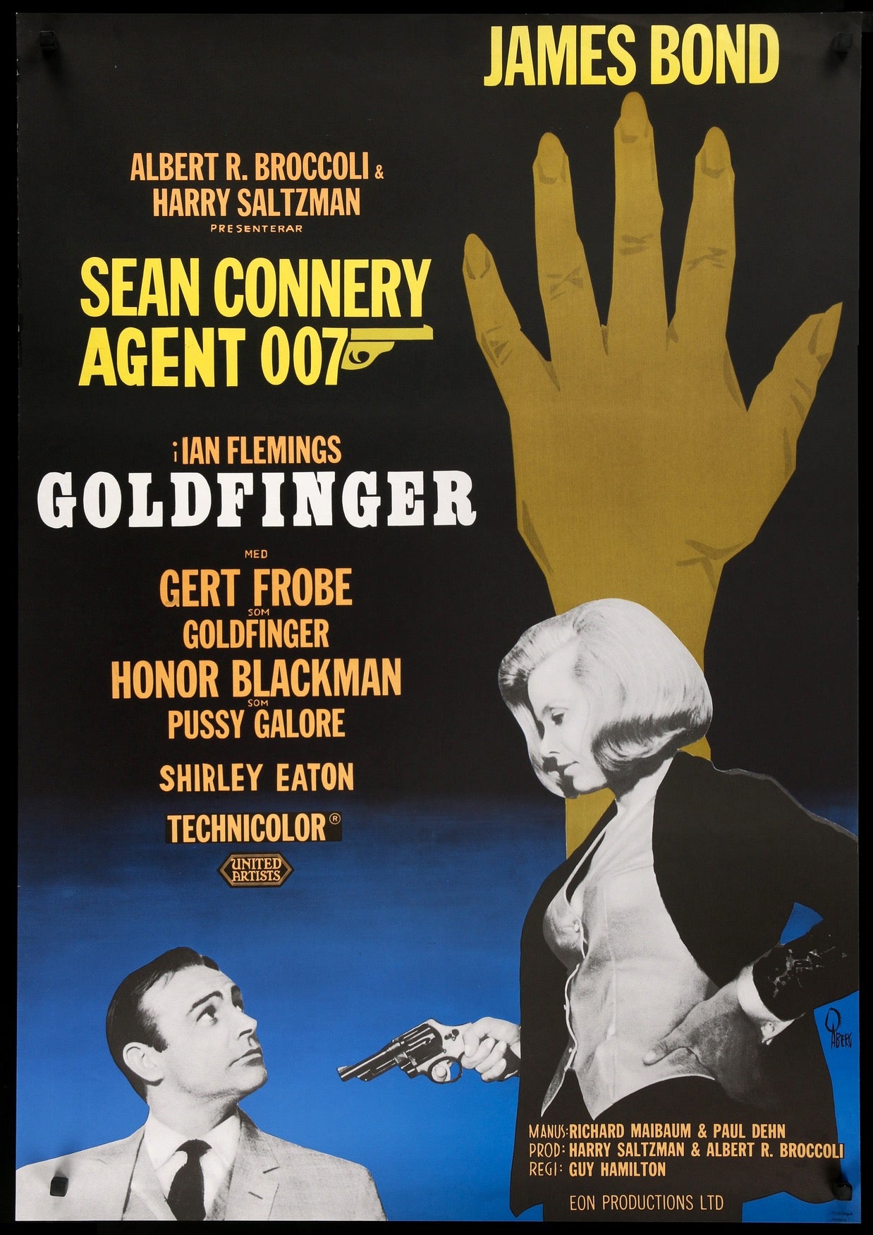 Goldfinger (1964) original movie poster for sale at Originalfilmart