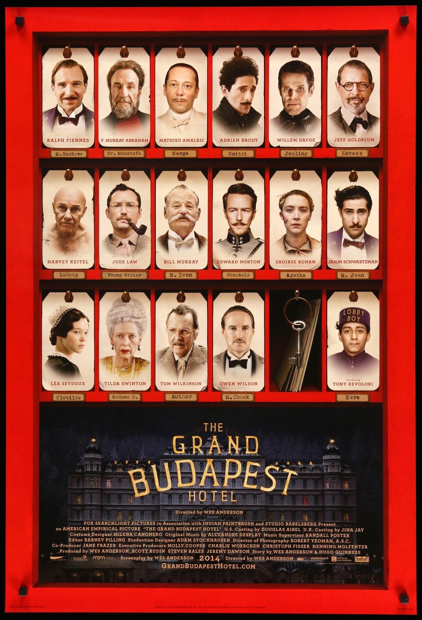 Grand Budapest Hotel (2014) original movie poster for sale at Originalfilmart