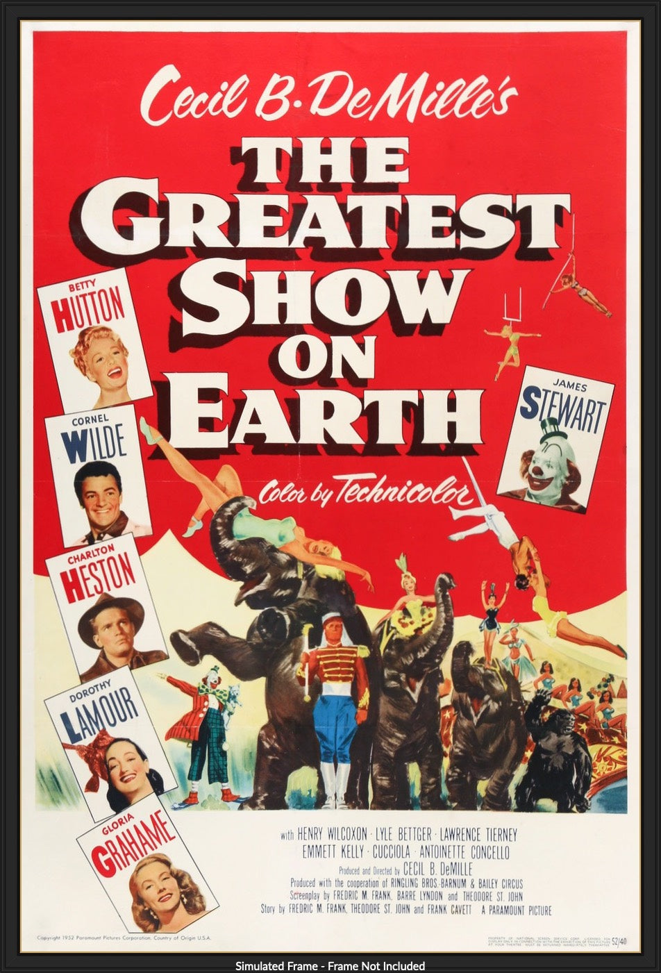 Greatest Show on Earth (1952) original movie poster for sale at Originalfilmart