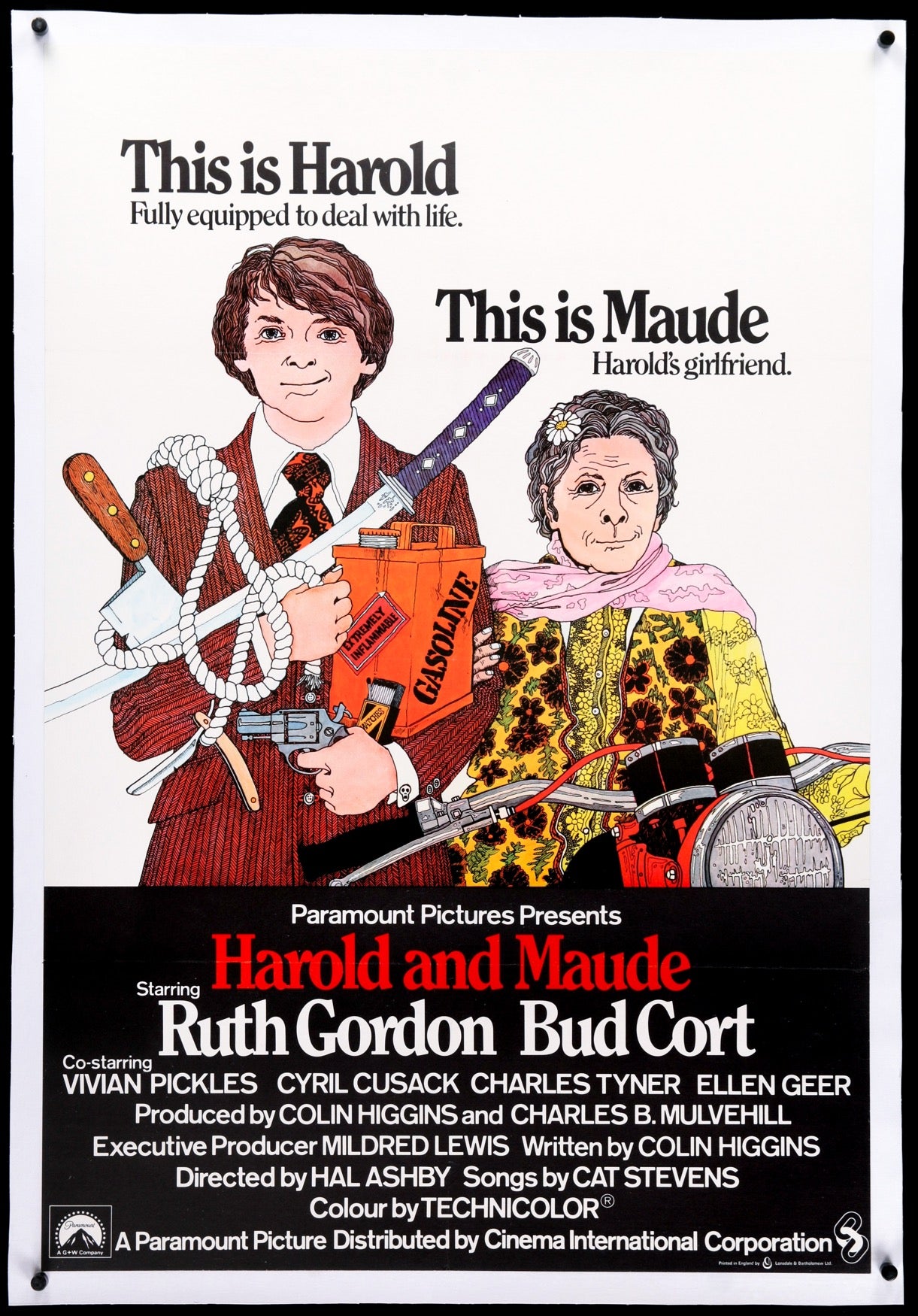 Harold and Maude (1971) original movie poster for sale at Originalfilmart