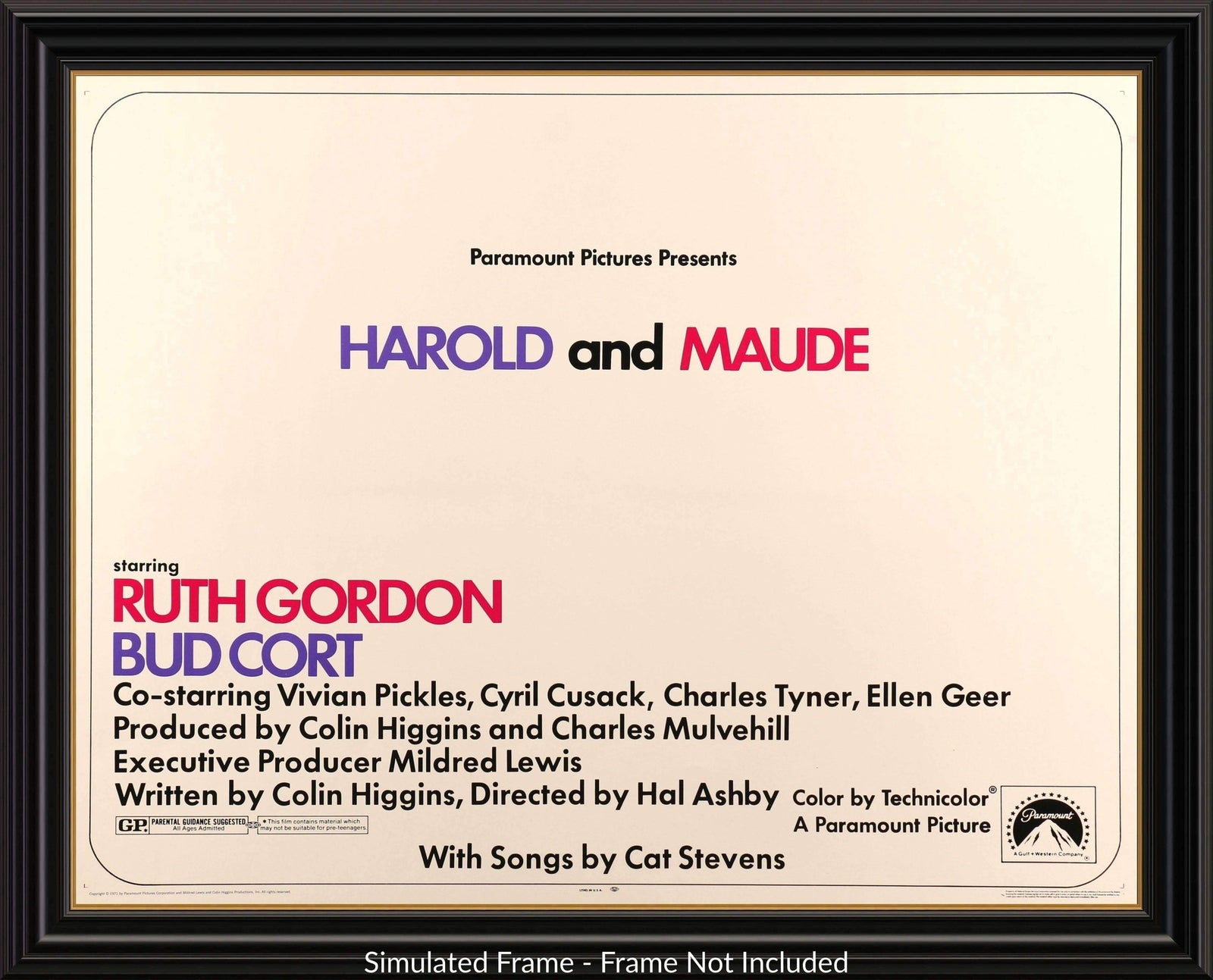 Harold and Maude (1971) original movie poster for sale at Originalfilmart