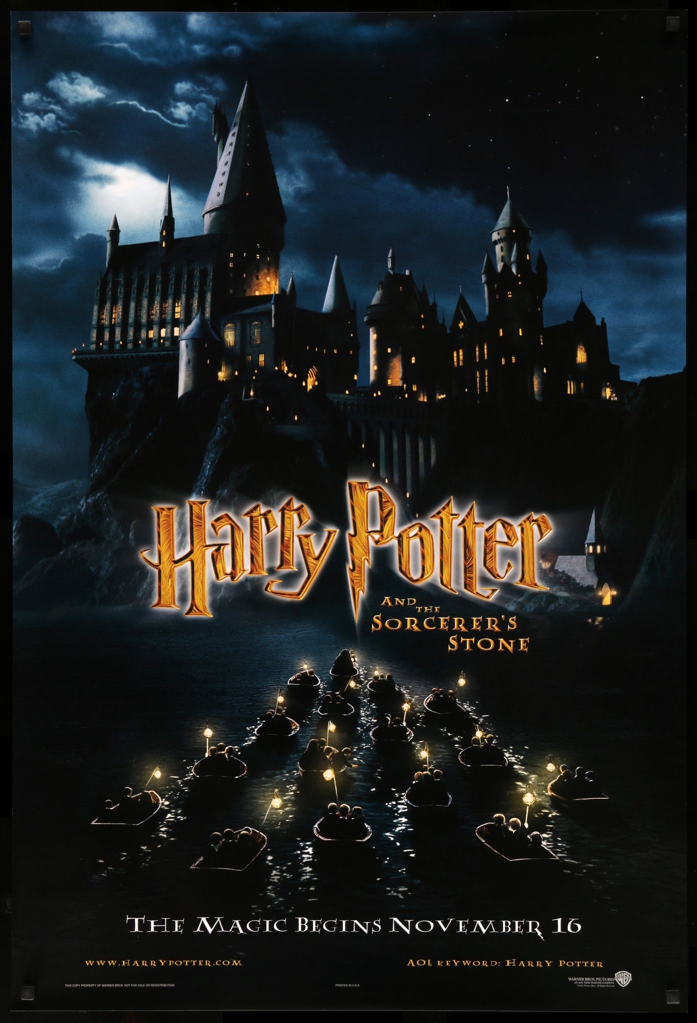 Harry Potter and the Sorcerer's Stone (2001) original movie poster for sale at Originalfilmart