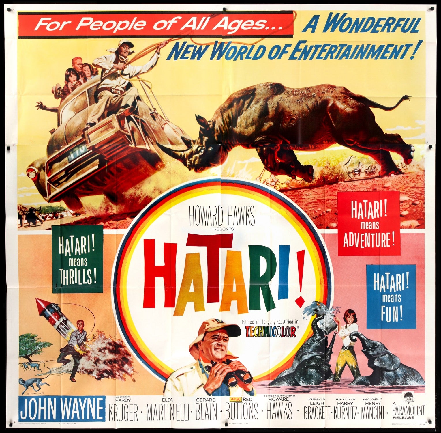 Hatari! (1962) original movie poster for sale at Originalfilmart