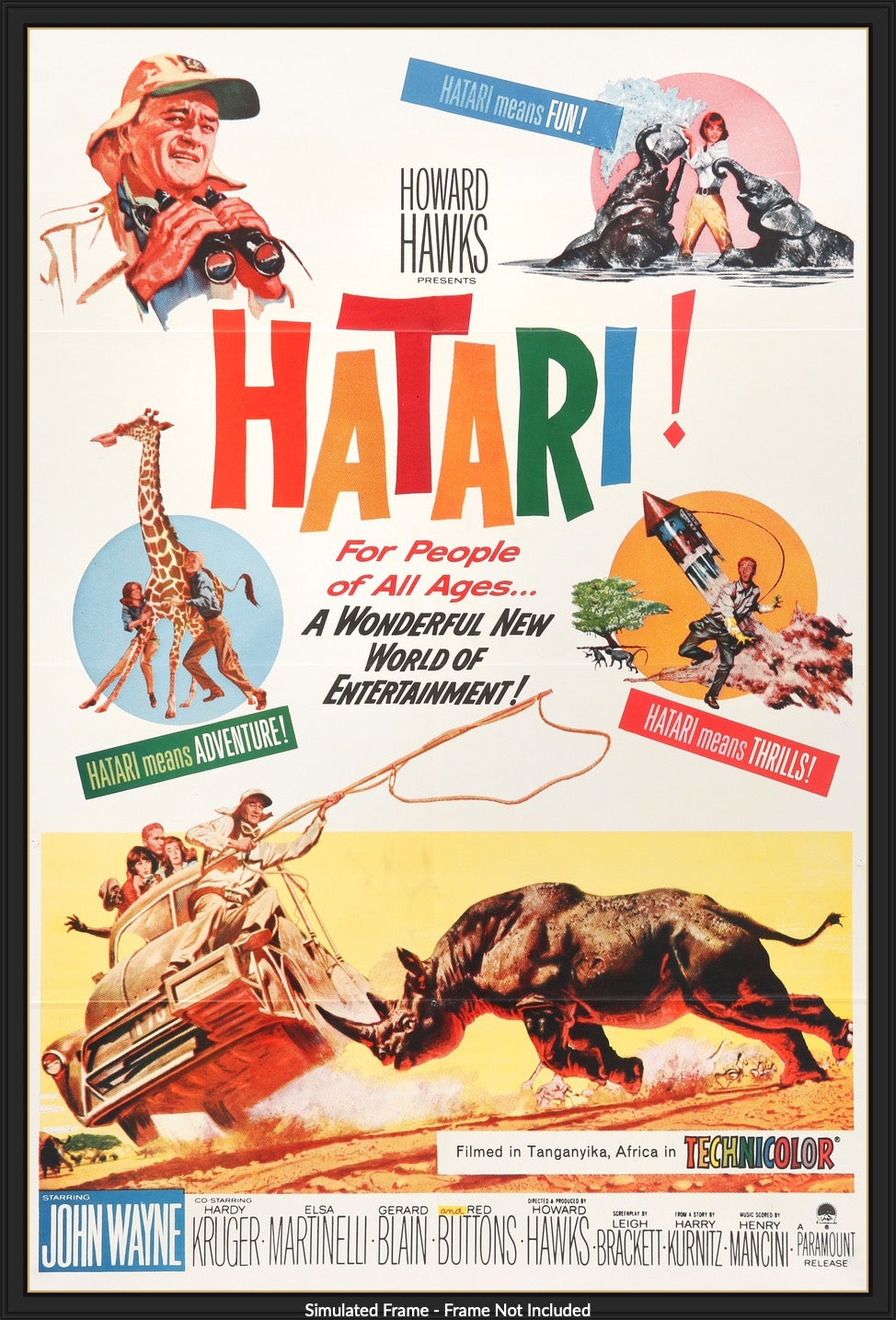 Hatari! (1962) original movie poster for sale at Originalfilmart