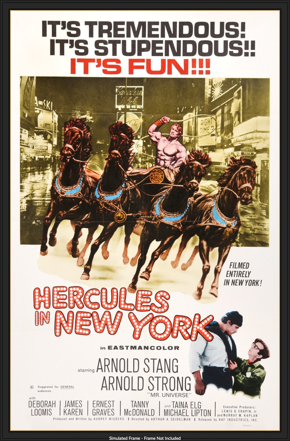 Hercules in New York (1970) original movie poster for sale at Originalfilmart