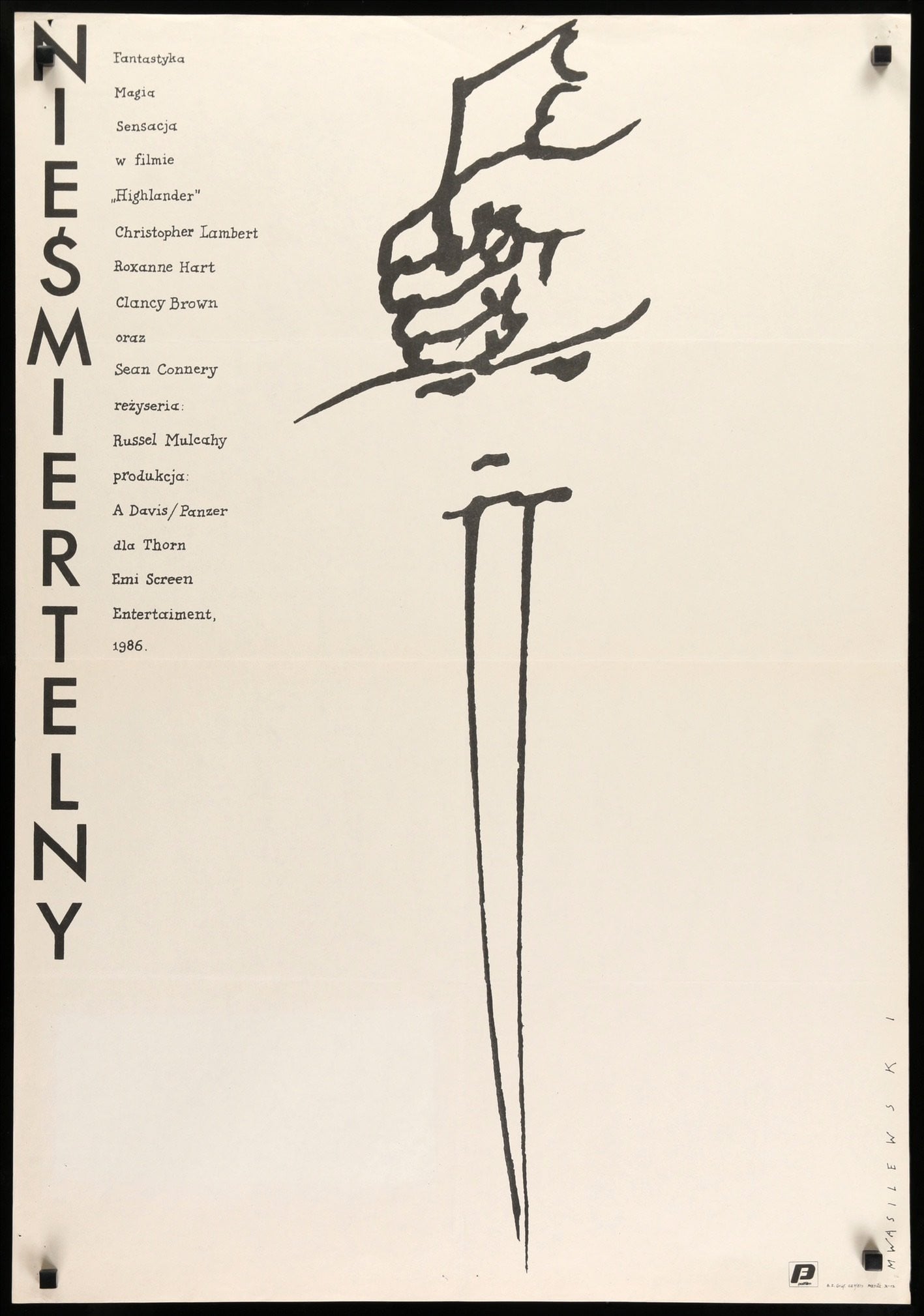 Highlander (1986) original movie poster for sale at Originalfilmart