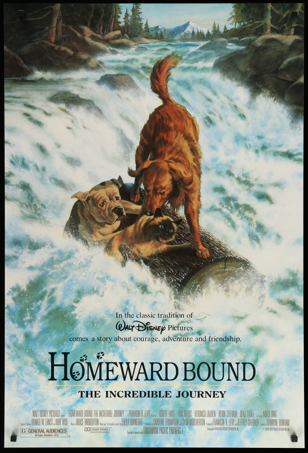 Homeward Bound: The Incredible Journey (1993) original movie poster for sale at Originalfilmart