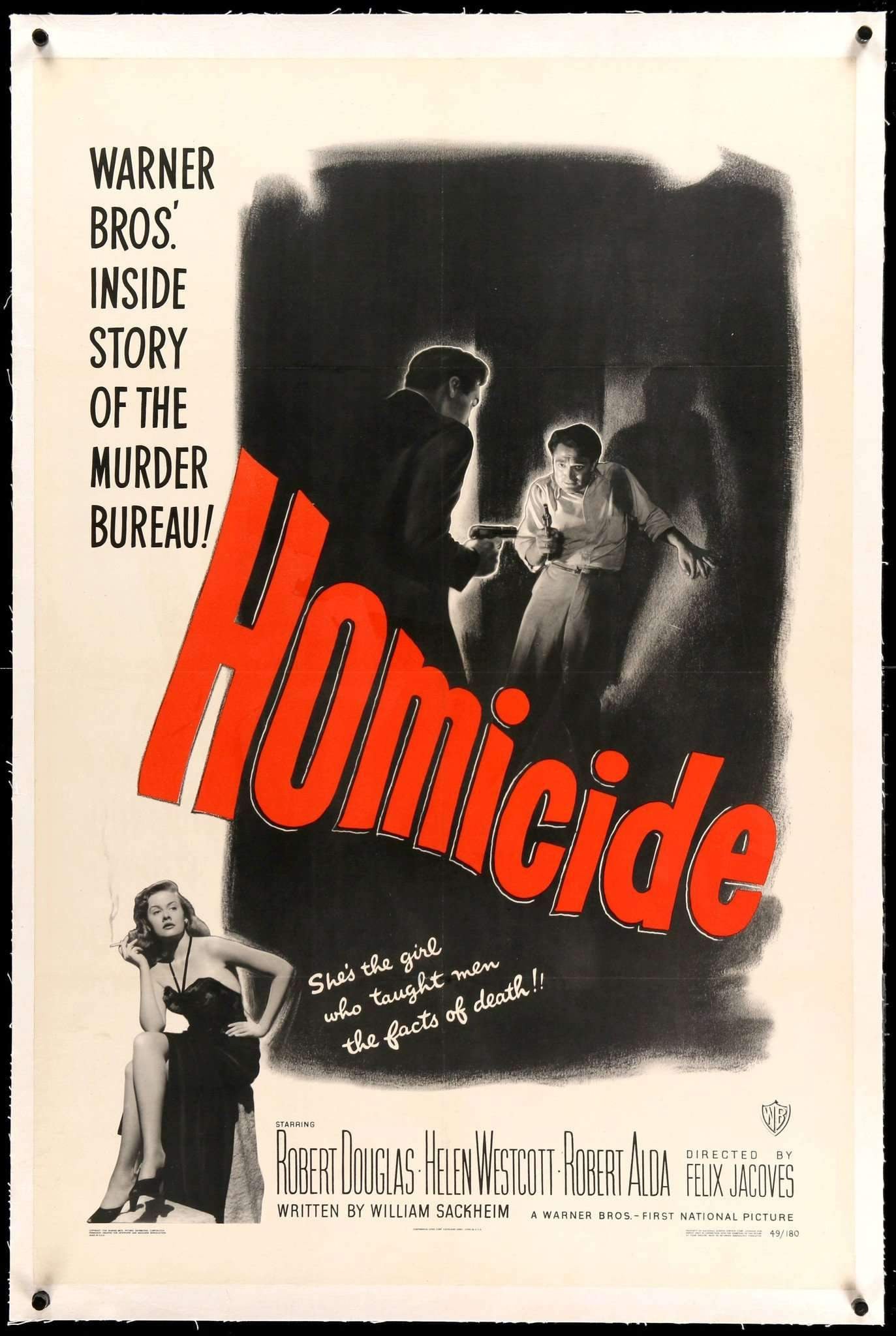 Homicide (1949) original movie poster for sale at Originalfilmart