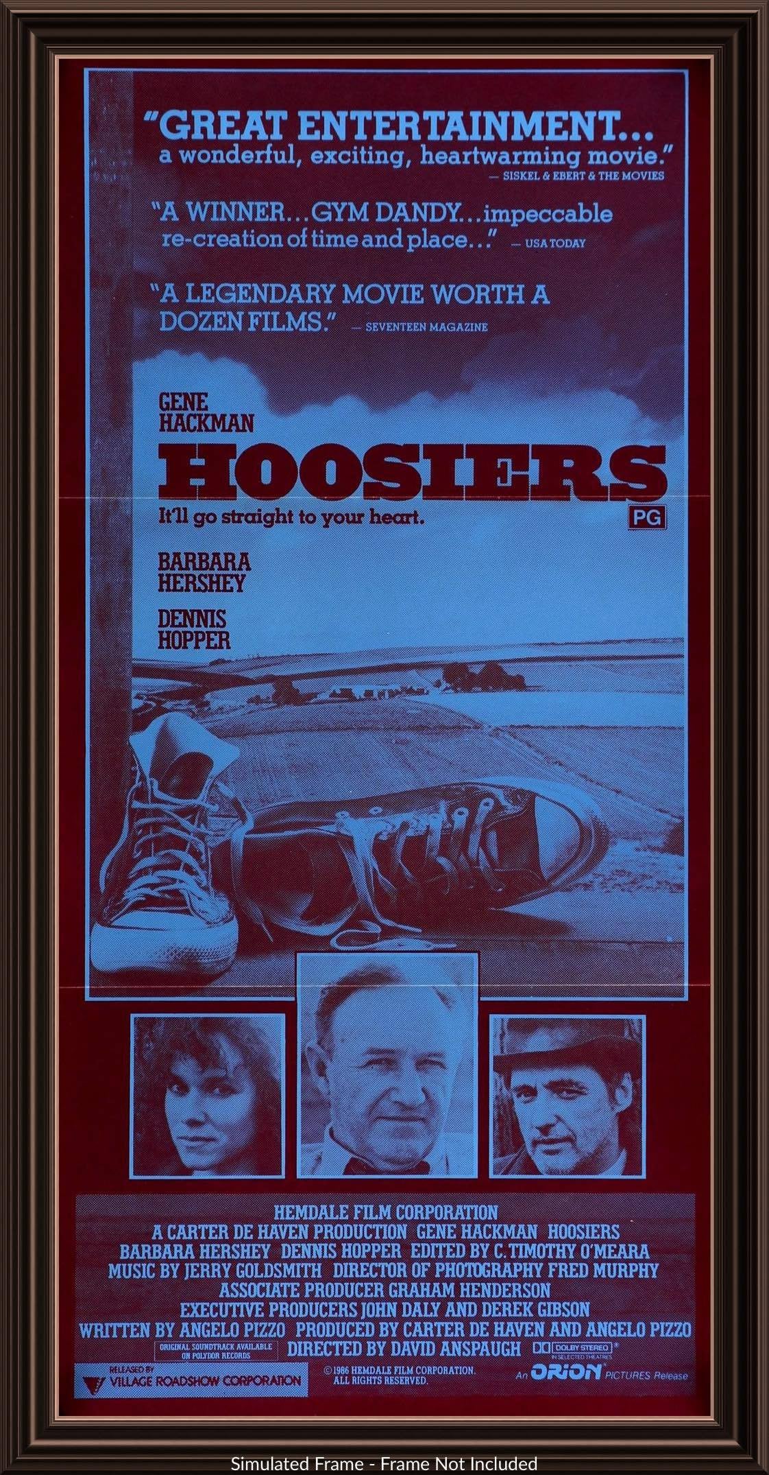 Hoosiers (1986) original movie poster for sale at Originalfilmart