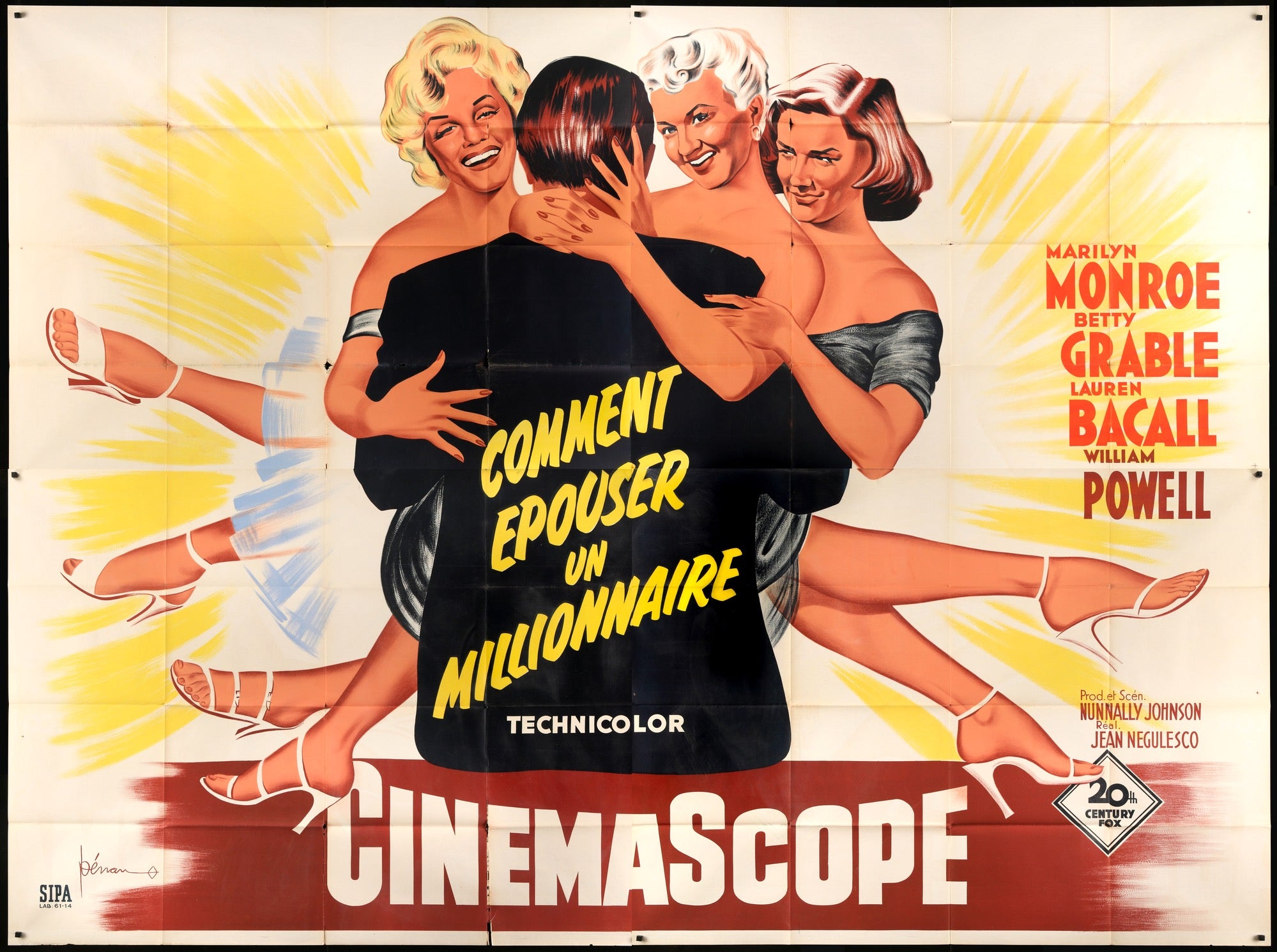 How to Marry a Millionaire (1953) original movie poster for sale at Originalfilmart