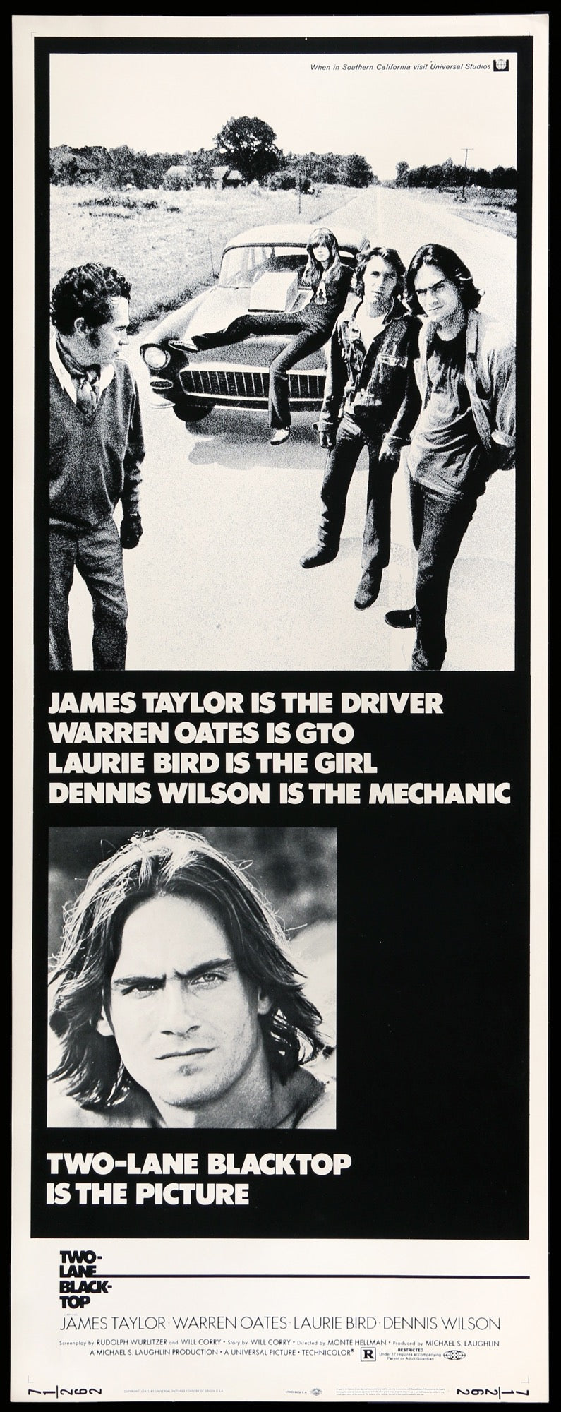 Two-Lane Blacktop (1971) original movie poster for sale at Originalfilmart