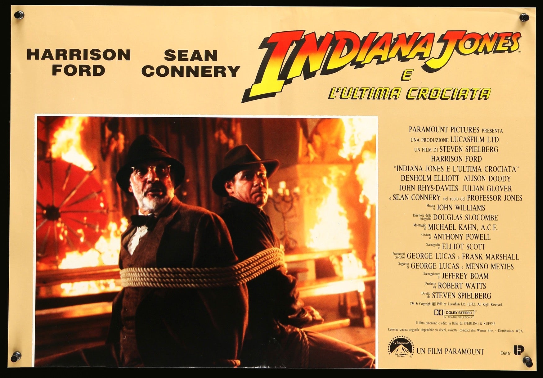 Indiana Jones and the Last Crusade (1989) original movie poster for sale at Originalfilmart