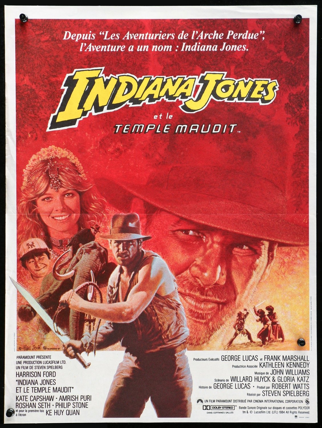 Indiana Jones and the Temple of Doom (1984) original movie poster for sale at Originalfilmart