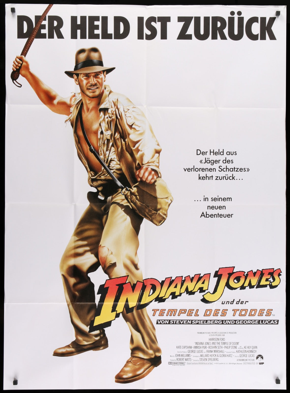 Indiana Jones and the Temple of Doom (1984) original movie poster for sale at Originalfilmart