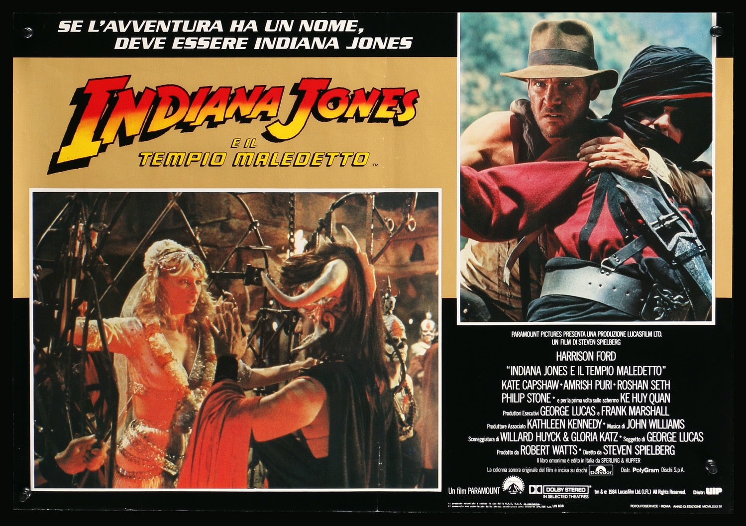 Indiana Jones and the Temple of Doom (1984) original movie poster for sale at Originalfilmart