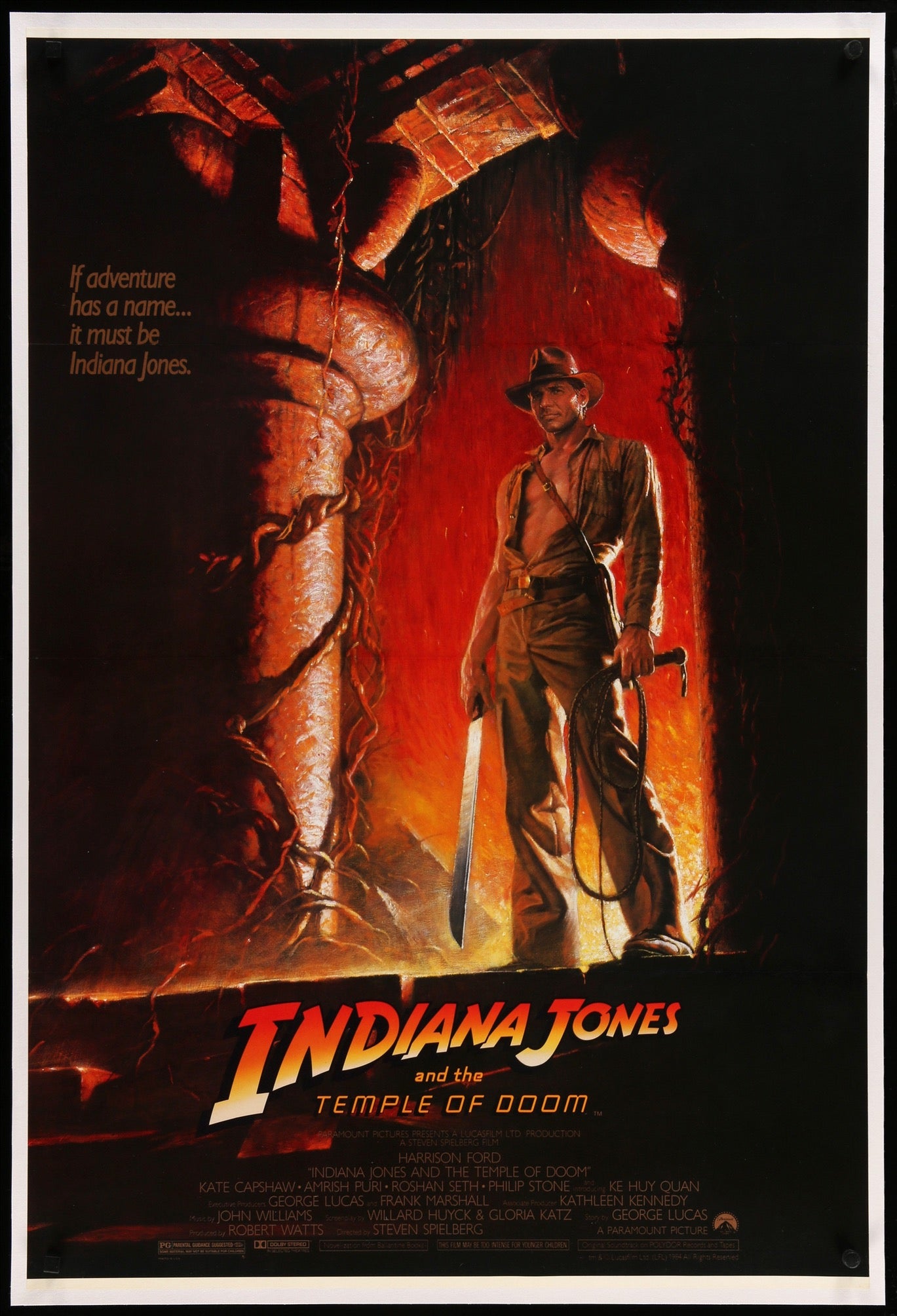 Indiana Jones and the Temple of Doom (1984) original movie poster for sale at Originalfilmart