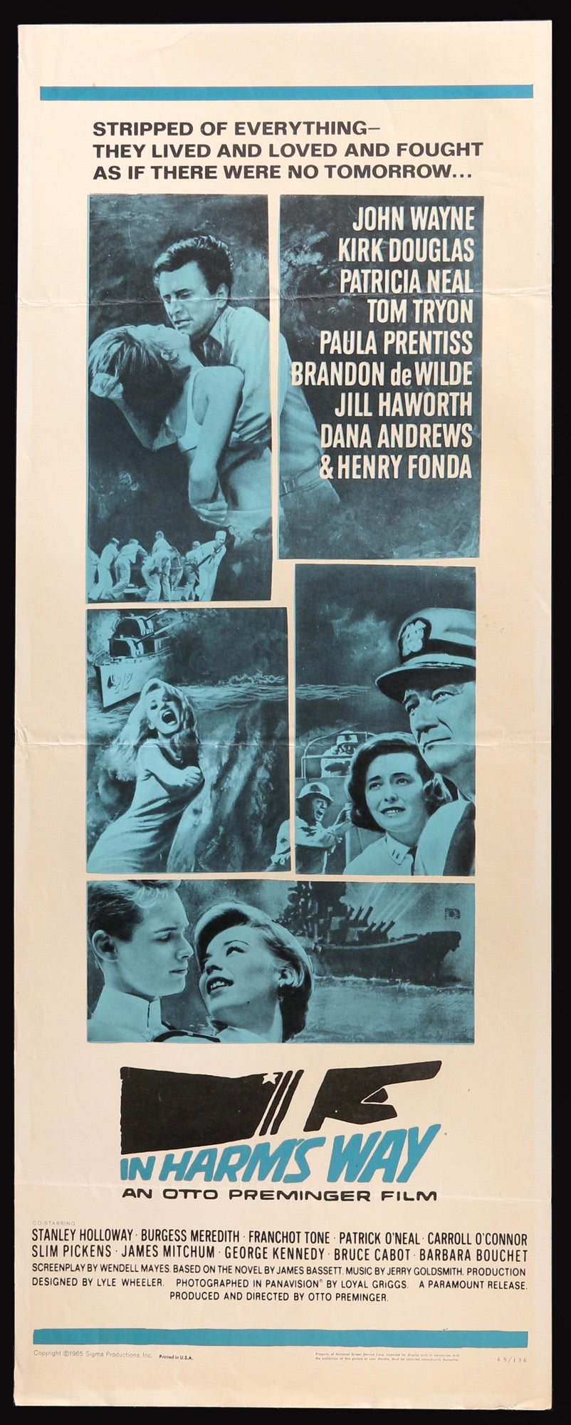 In Harm's Way (1965) original movie poster for sale at Originalfilmart