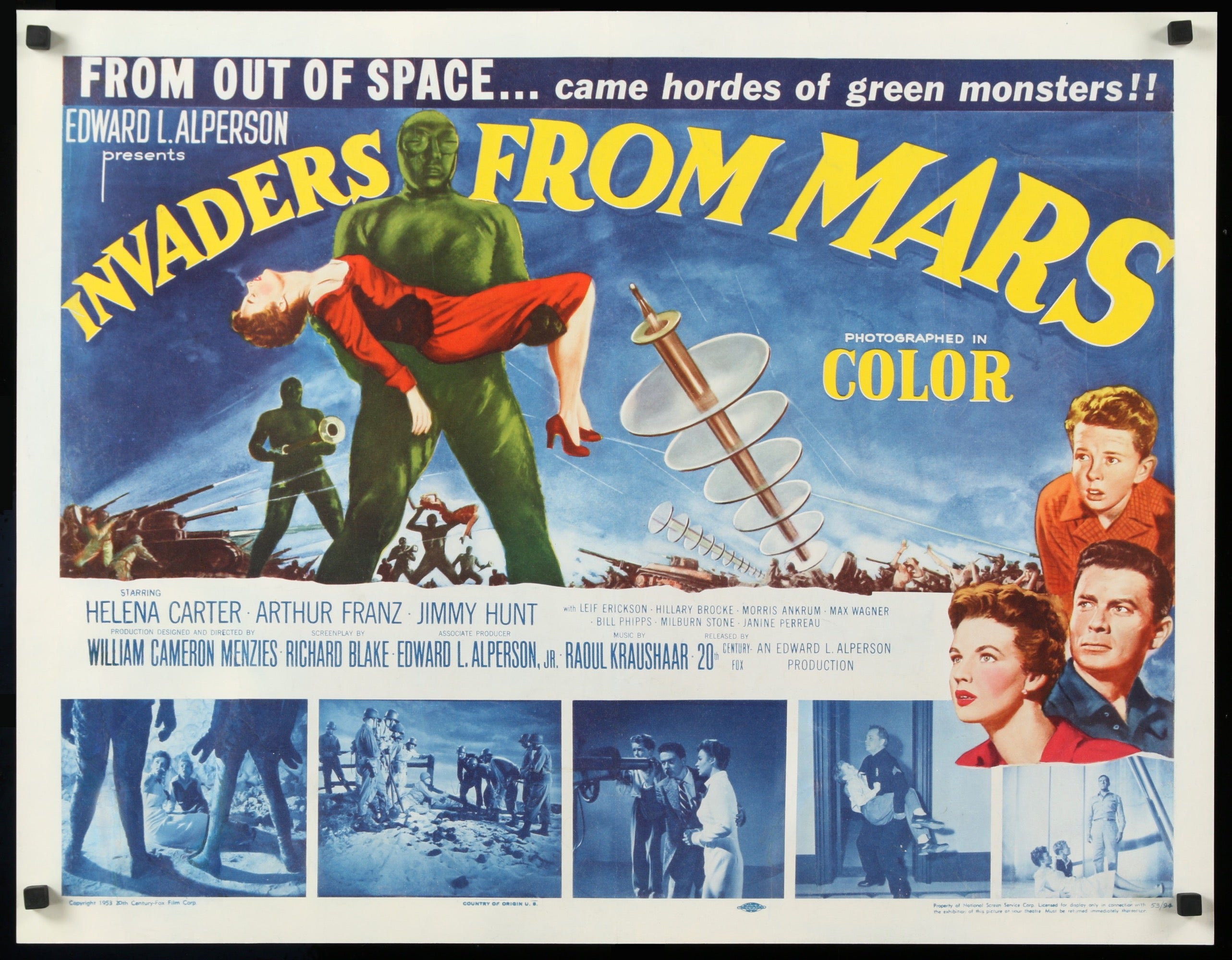 Invaders From Mars (1953) original movie poster for sale at Originalfilmart