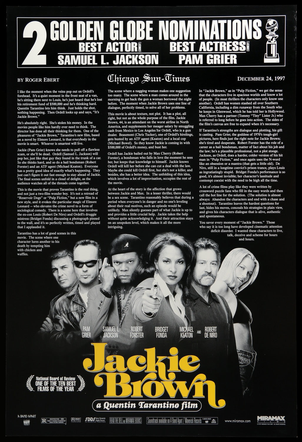 Jackie Brown (1997) original movie poster for sale at Originalfilmart