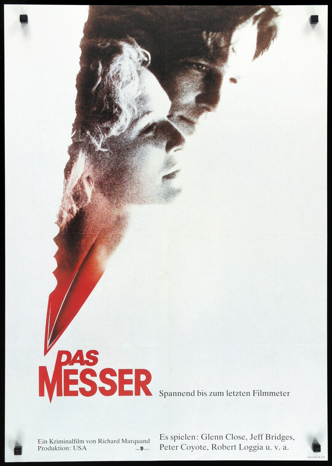 Jagged Edge (1985) original movie poster for sale at Originalfilmart